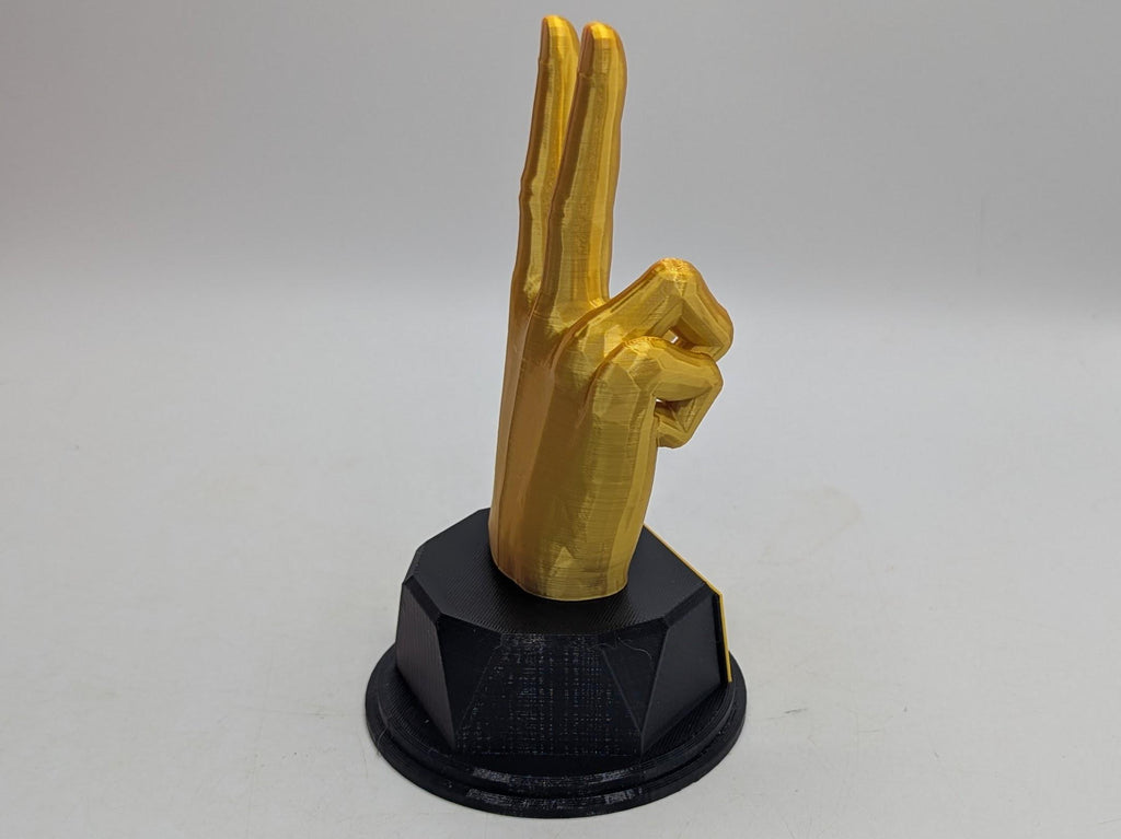 Personalised Peace Sign Trophy, Peace Sign Award, Gift for friend Joke Award, Personalised Trophy Award, Custom Peace Sign Award, Peace Sign