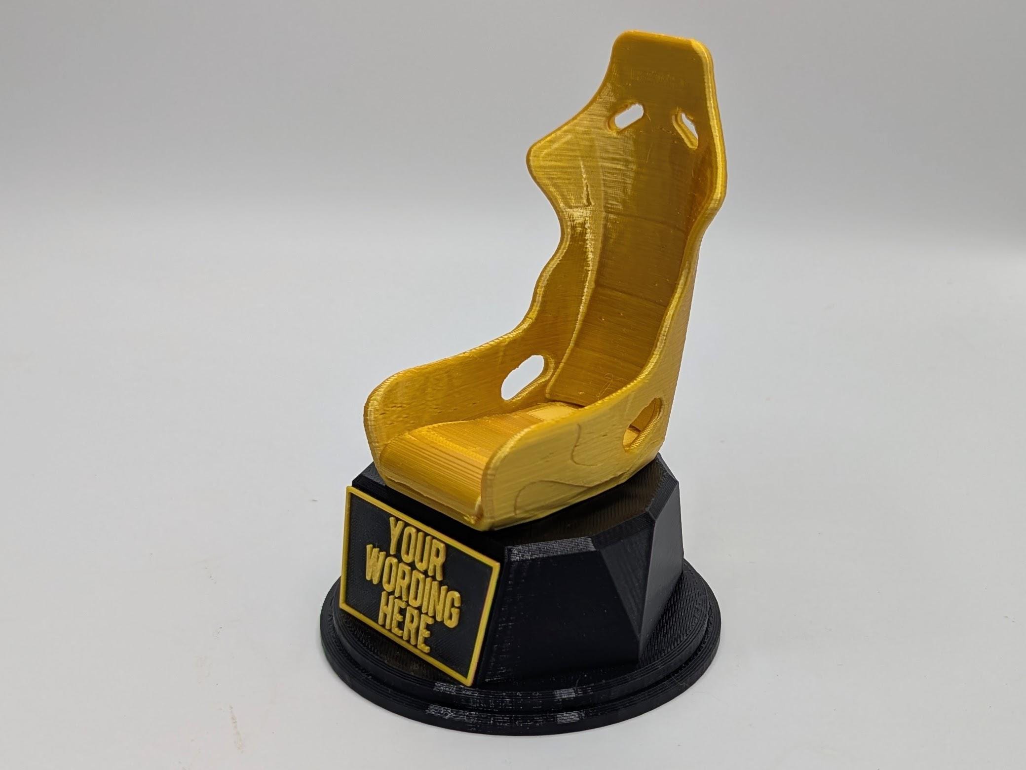 Personalised Racing Seat Trophy, Racing Award Trophy, Gift for Car Racer, Custom Trophy Gift, Stock Car Trophy, Racing Driver Trophy, Car