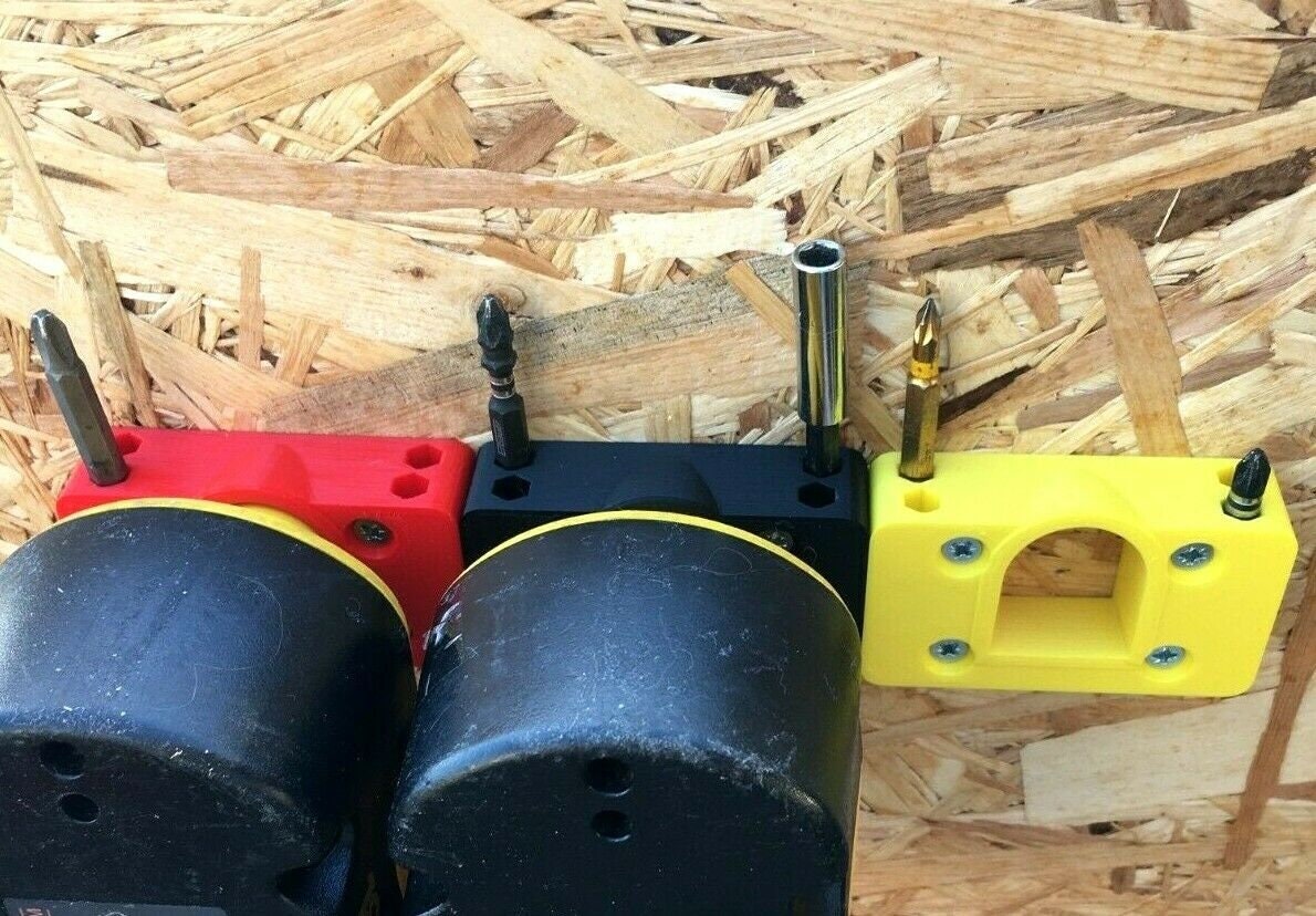 Wall Mount for Ryobi Plus One 18v Battery + colour choice / Ryobi One + Batteries / Battery Mount Holder for Ryobi Plus One 18v Battery