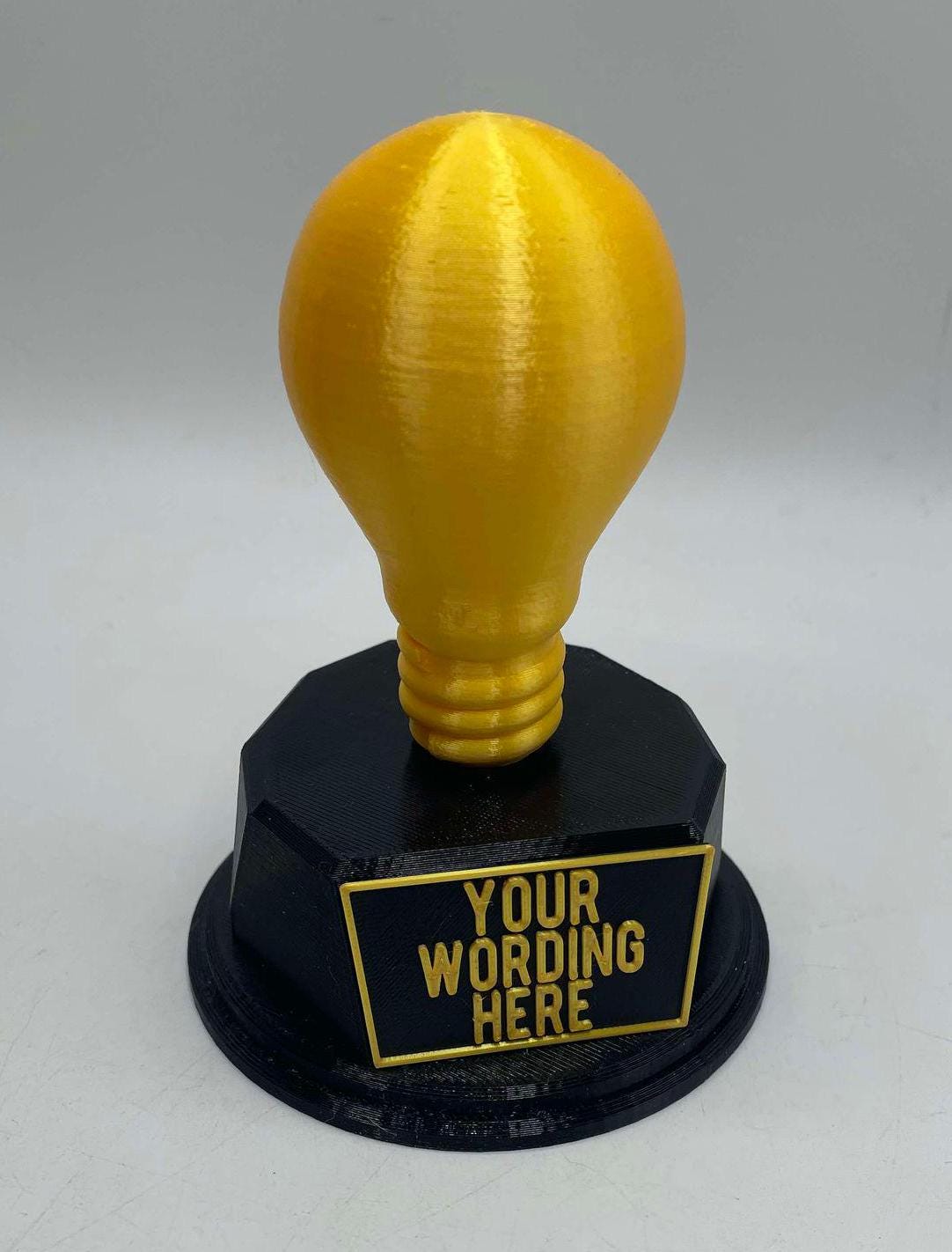 Personalised Light Bulb Trophy, Ideas Trophy, Light Bulb Award, Ideas Award, Clever Trophy, Personalised Clever Trophy, Light Bulb Moment