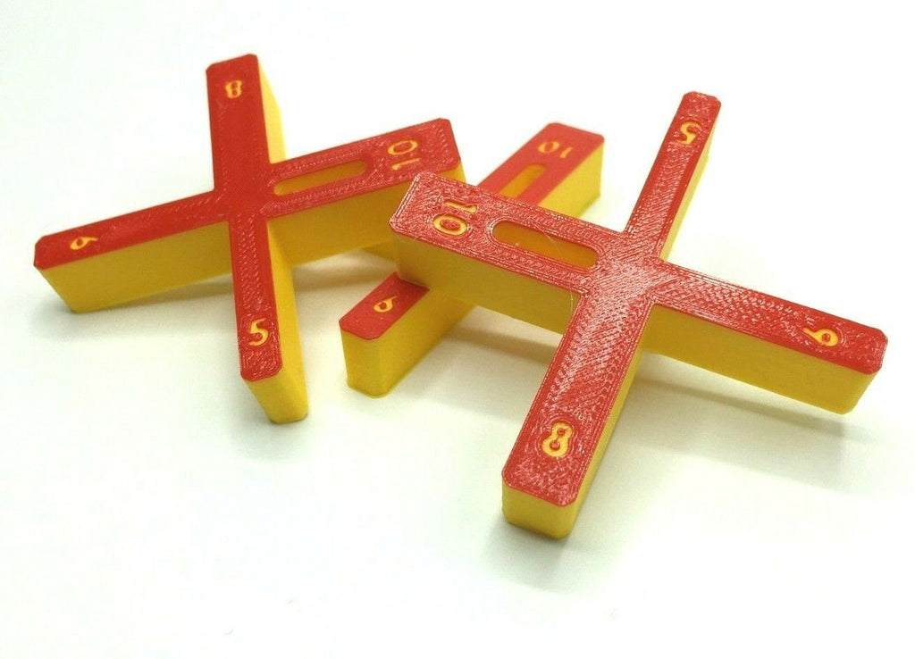 Decking Spacers, Deck Spacing Tool Red & Yellow 5, 6, 8 and 10mm, Decking Spacers for laying decking, Decking Accessory to lay Decking