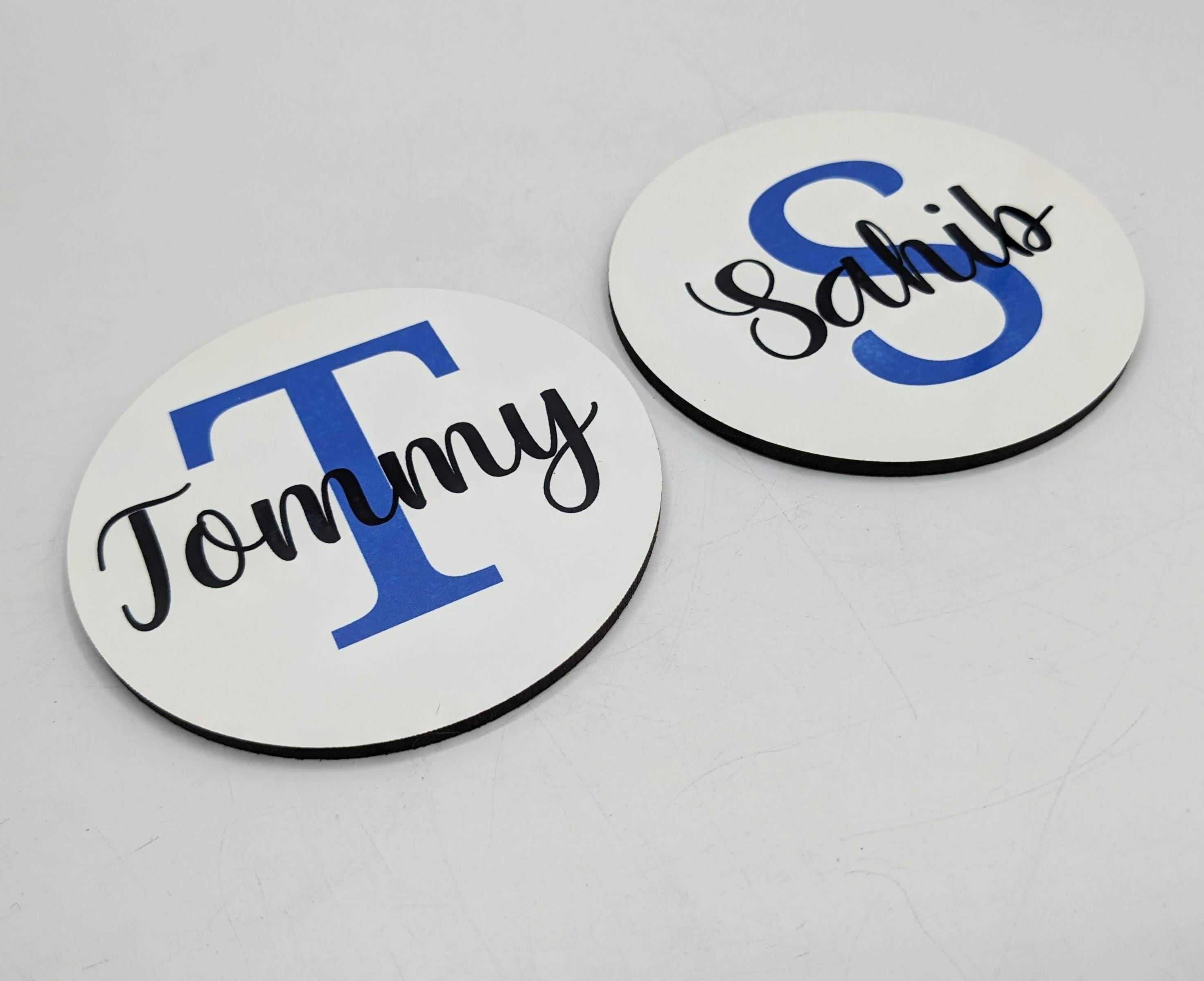 Personalised Name Drinks Coaster / Round Coaster Gift / Stocking Filler / Personalised Gift /  Personalised Name Coaster / Gloss Finish