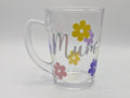 Personalised Flowers Mug, Named Glass Gift, Mother's Day Gift, Present For Her, Daisy Flower Mug, Floral Mug, Custom Daisy Mug Gift