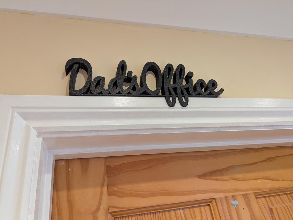 Dad's Office Door Sign, Dad Door Sign, Door Topper, Custom Door Sign, Dad Wall Sign, Above Door Sign, Quirky Sign, Gift for Dad, Dad's Space