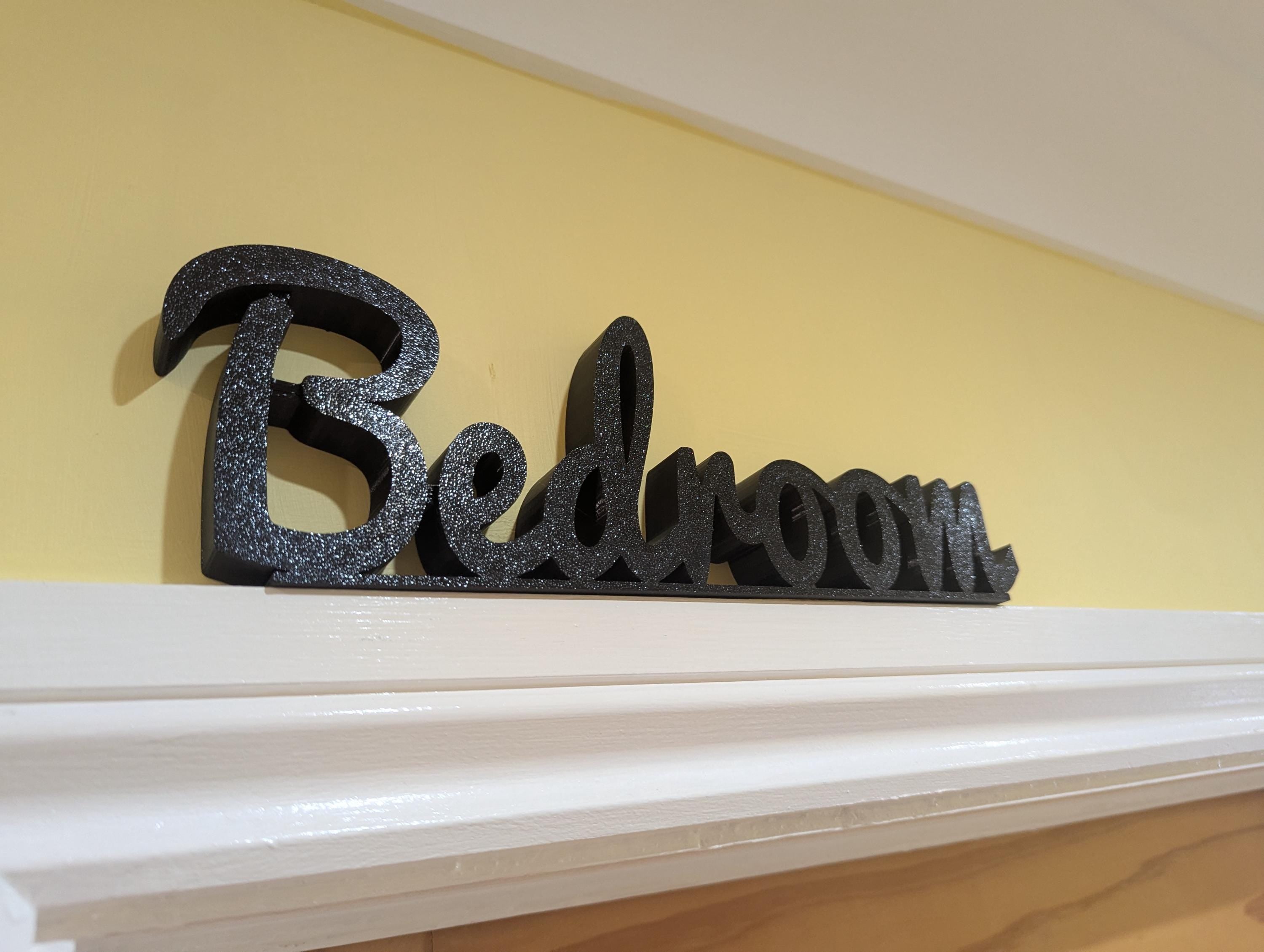 Bedroom Door Sign, Plaque for Bedroom, Custom Door Sign, Door Topper, Bedroom Sign, Above Door Sign, Bedroom Above Door Sign, Bedroom Label