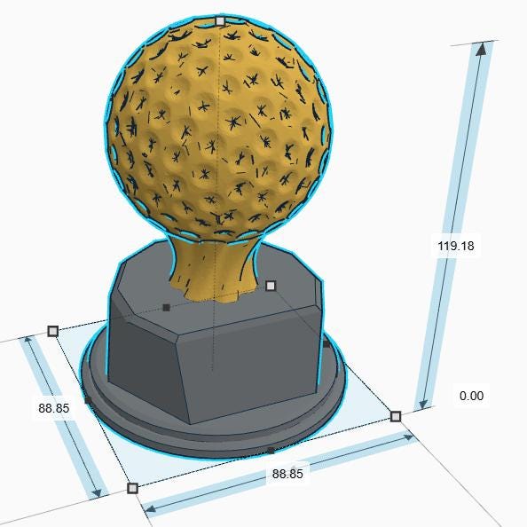 Personalised Golf Trophy, Golfing Fun Trophy, Hole in One, Golfer Gift, Golf Ball Trophy, Best Golfer Award, Golf Gift, Worst Golfer Award