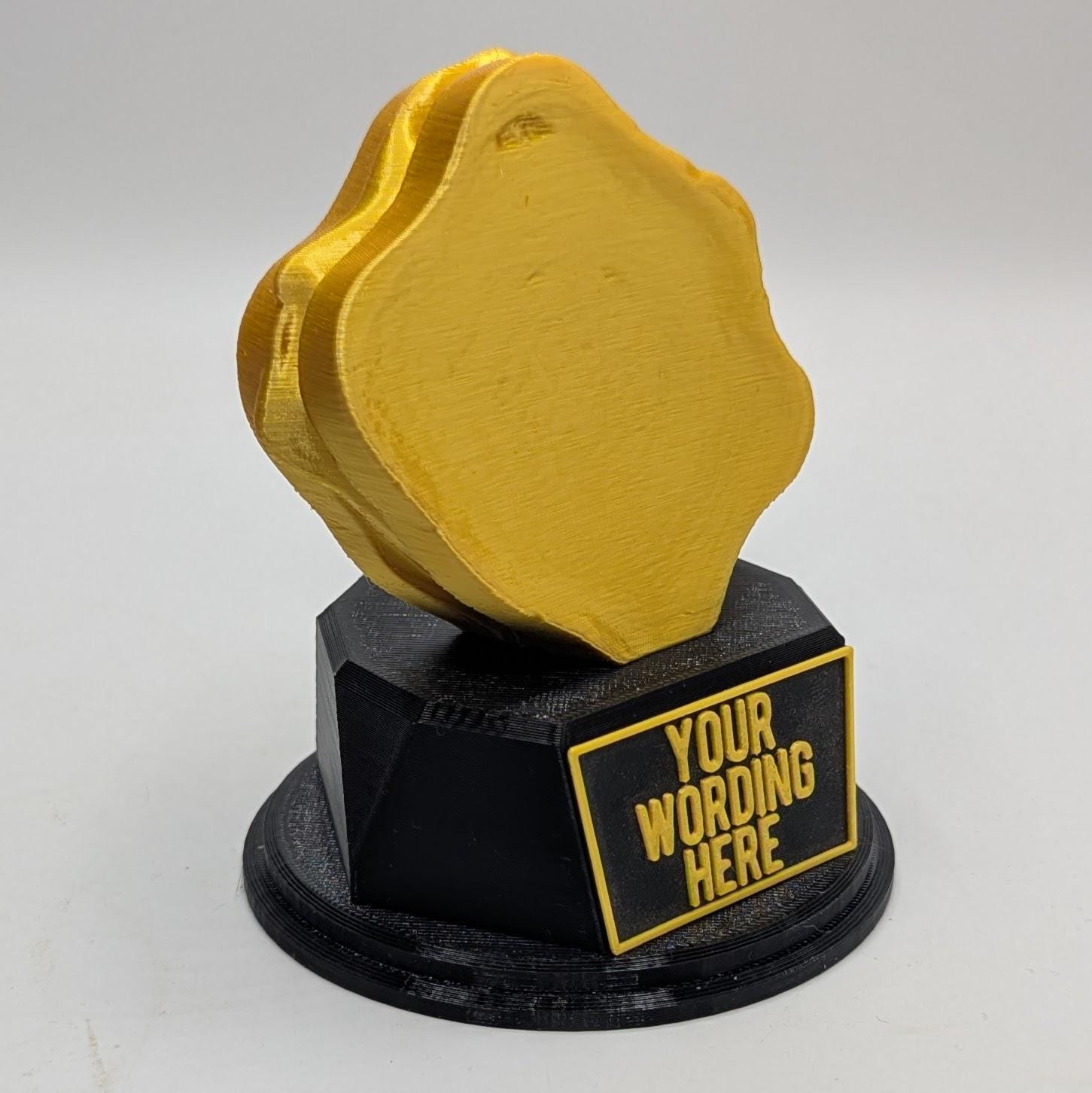 Personalised Toasted Cheese Sandwich Trophy, Cheese Toasty Award, Custom Trophy, Office Trophy, Funny Trophy, Sandwich Lover Award Gift