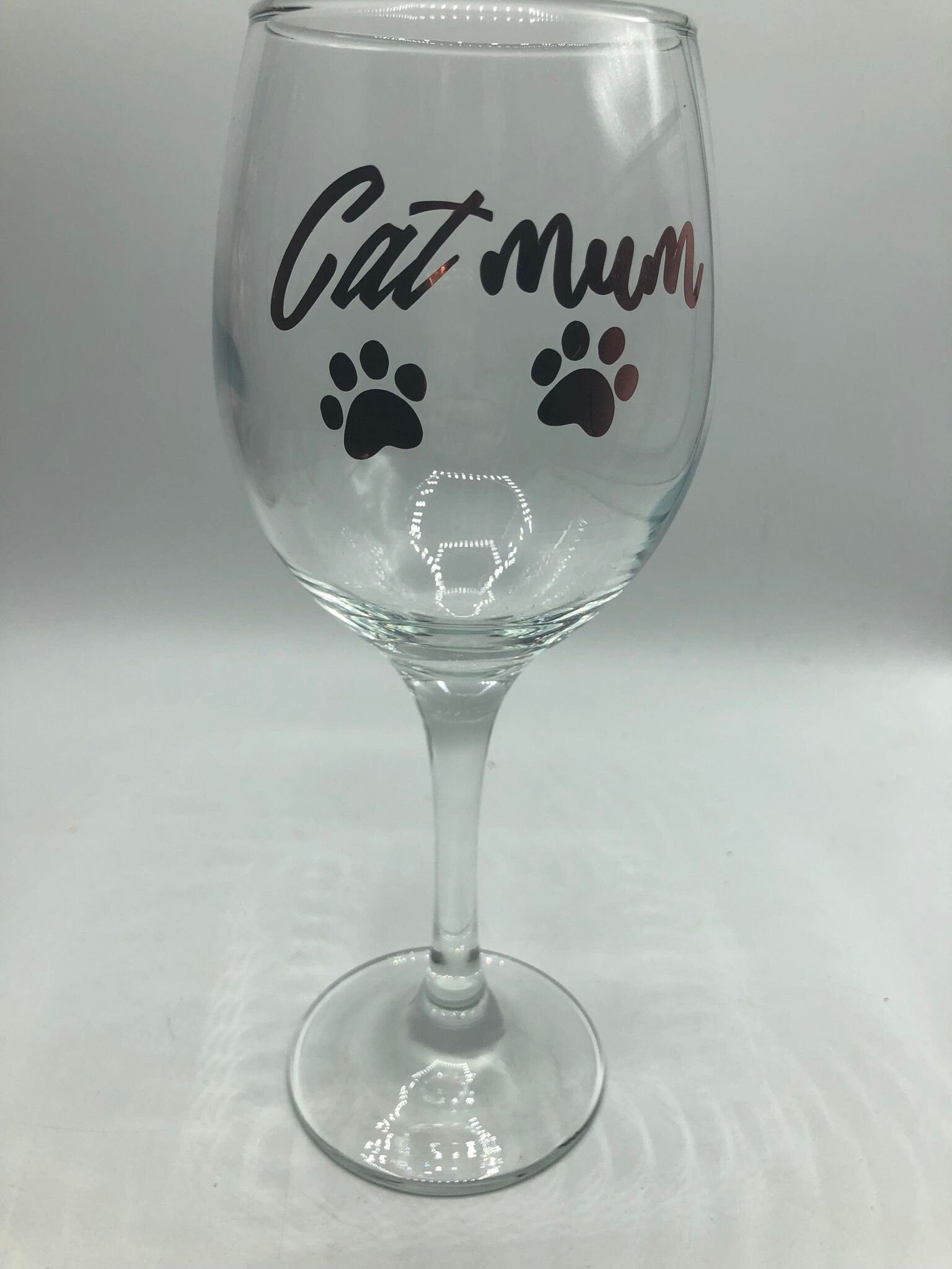 Cat Mum Glass / Cat Mum Gin/Wine/Latte/Prosecco Glass / Mother's Day Gift / Mum Gift / Cat Mam Glass / Christmas Gift / Cat Mum / Cat Mam