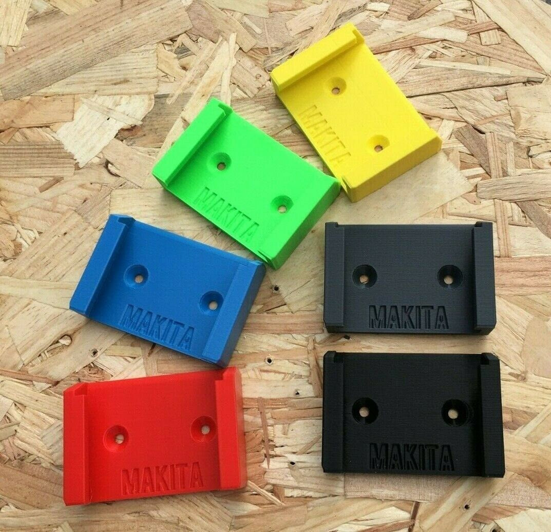 Battery Wall Mini Mount for Makita 18v Batteries (Qty:1) / Compatible Battery Storage Holder for Shed, Van or Workshop / Makita 18v Mount