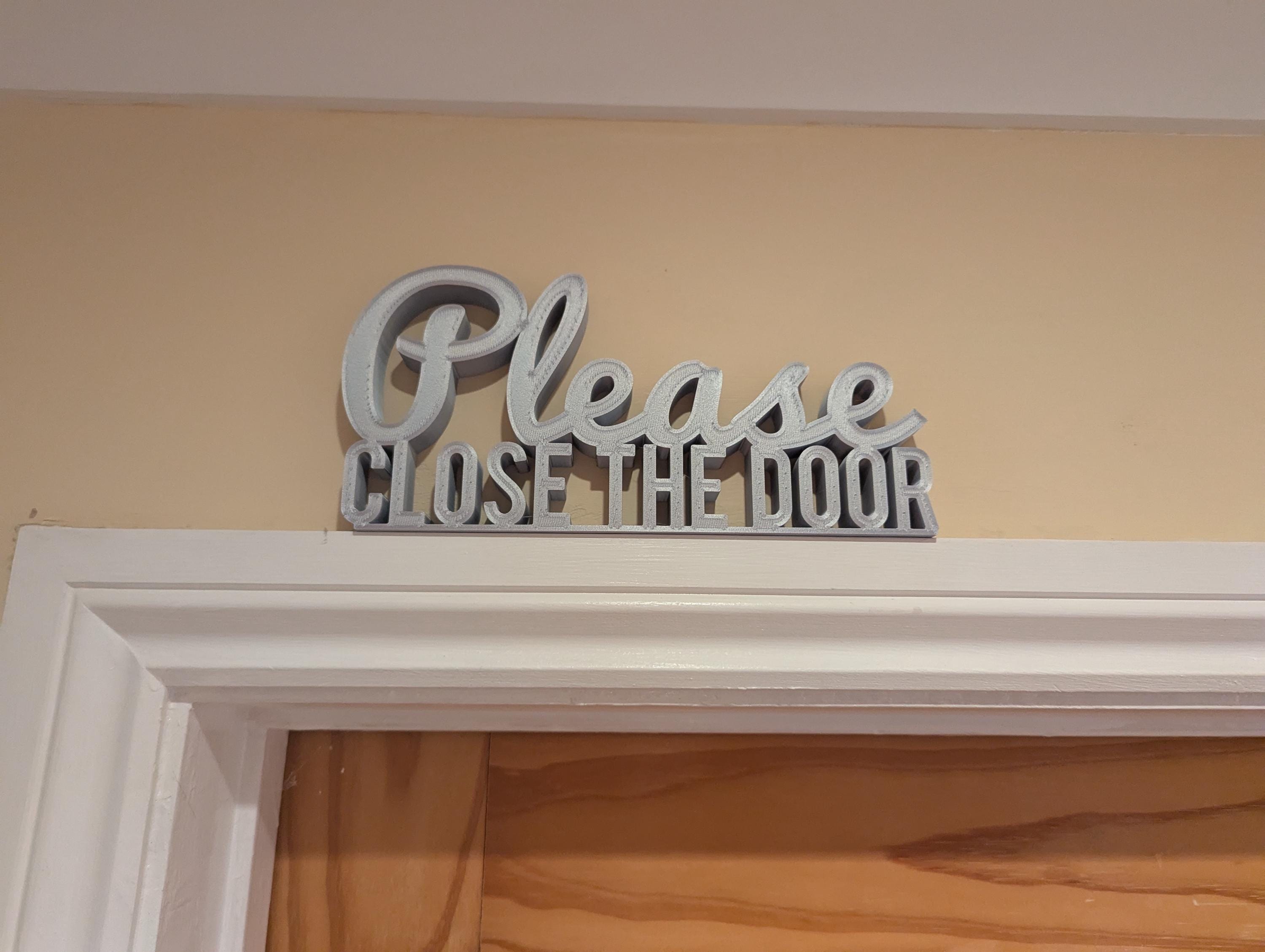 Please Close The Door Sign, Bye Door Sign, Door Topper, Custom Door Sign, Close The Door Sign, Above Door Sign, Quirky Door Sign, Goodbye