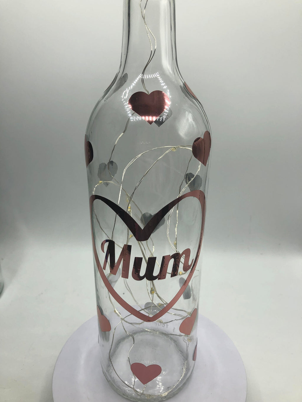 Mum Light Up Bottle, Mothers Day Gift, Gift for Mum's Birthday, Mum Christmas Gift, Mum Special Gift, Mum Heart Keepsake, Best Mum Gift