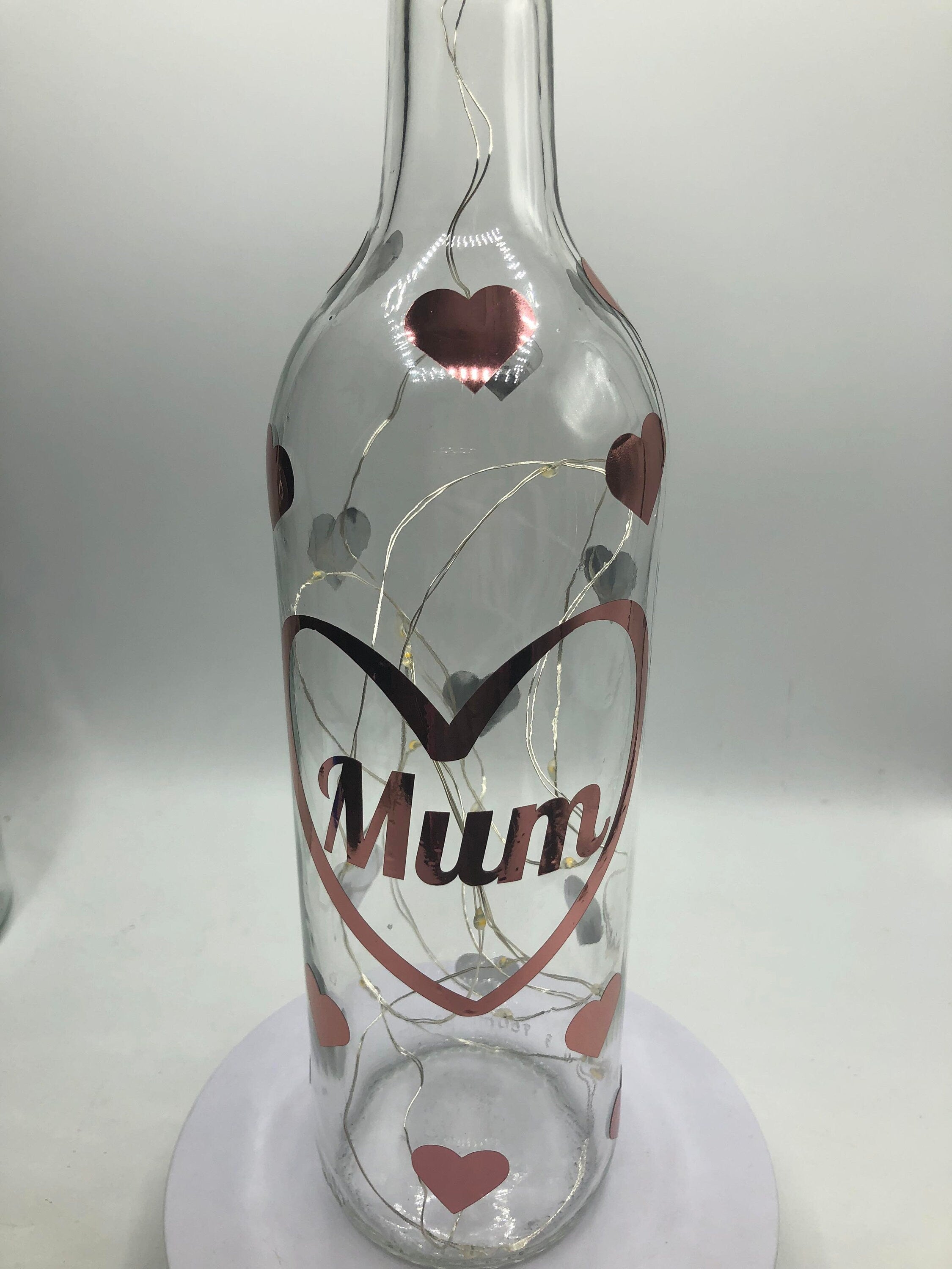 Mum Light Up Bottle, Mothers Day Gift, Gift for Mum's Birthday, Mum Christmas Gift, Mum Special Gift, Mum Heart Keepsake, Best Mum Gift