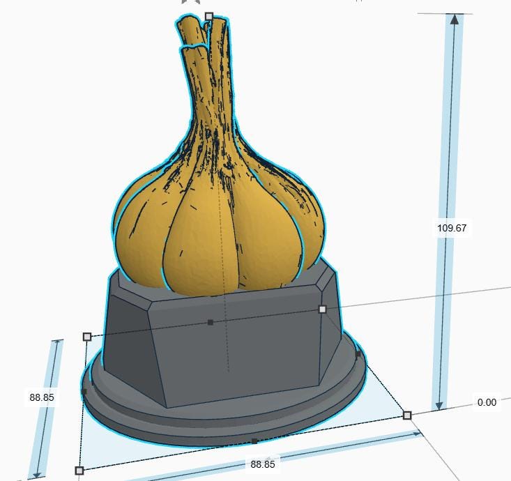 Personalised Garlic Trophy, Garlic Bulb Trophy, Garlic Lover Gift, Vegetable Award, Garlic Award Trophy, Custom Garlic Trophy, Garlic Shape