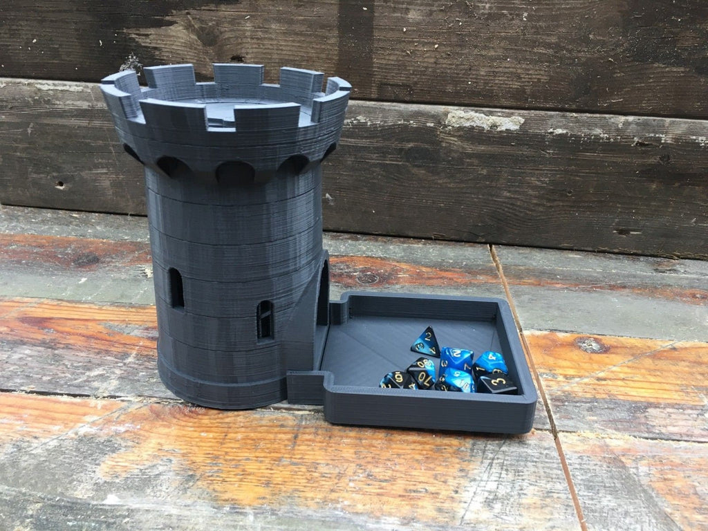 Castle Dice Tower for Traditional & Role Playing Table Dice Games, Dice Gaming