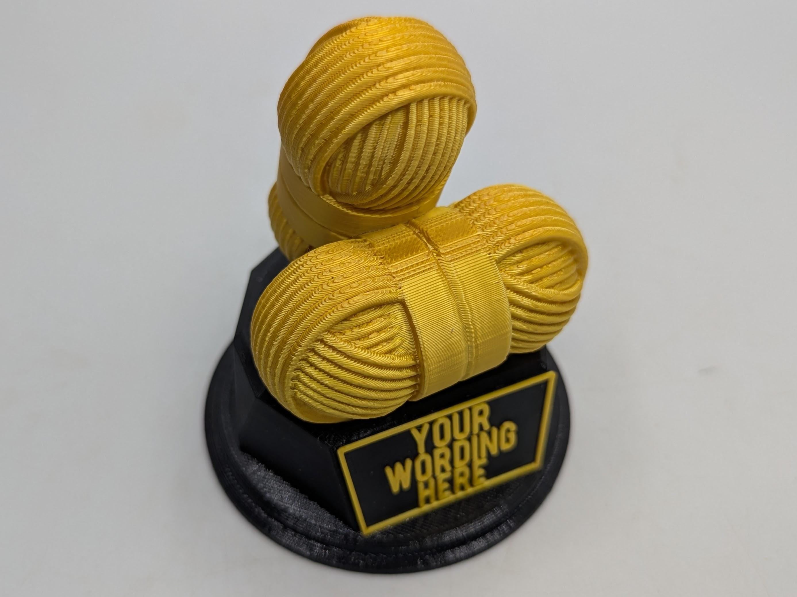 Personalised Knitting Trophy, Personalised Crochet Trophy, Best Knitter Award, Best Crocheter, Custom Wool/Yarn Trophy, Crochet/Knitter Gift