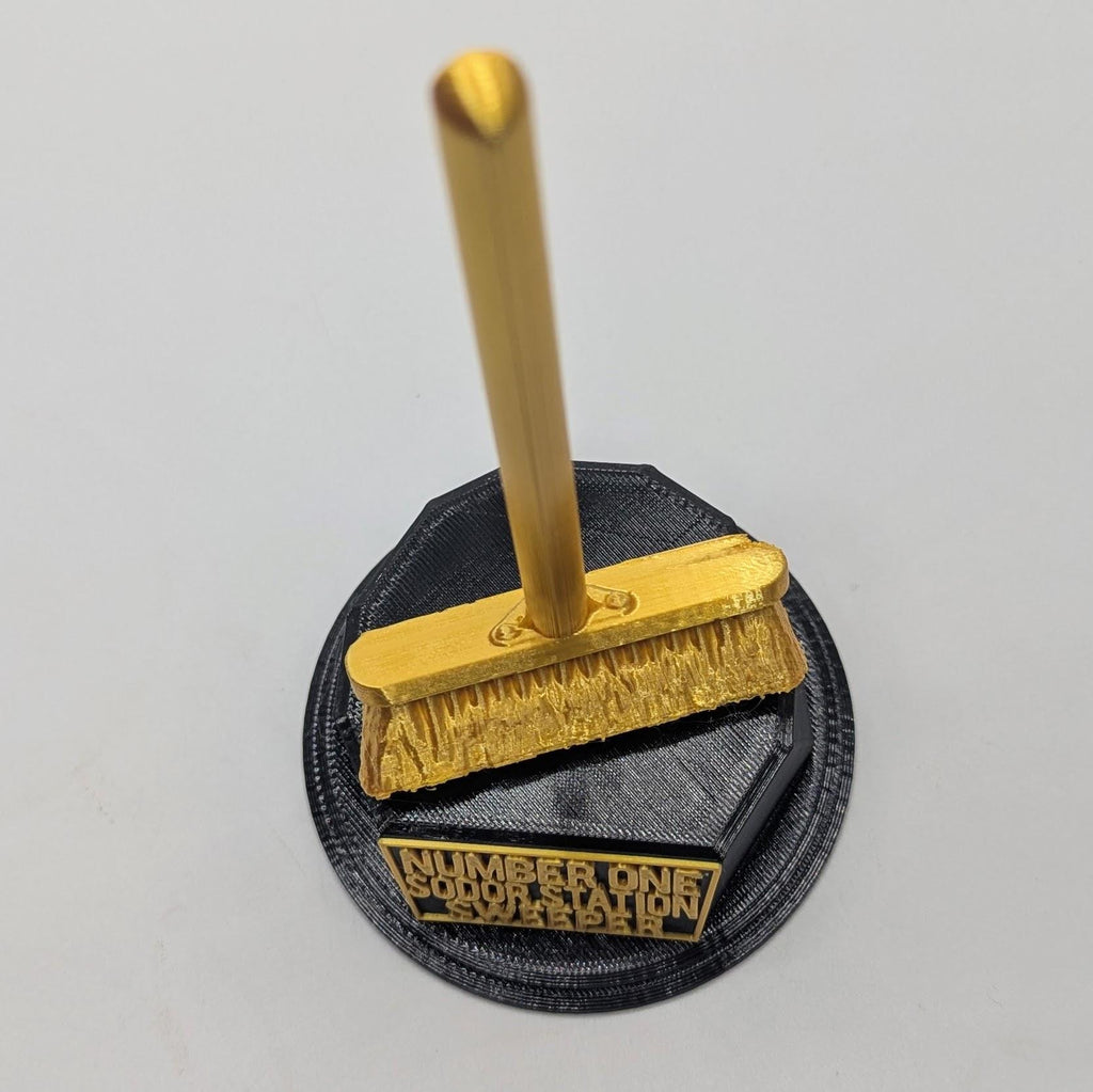 Broom Trophy, Station Sweeper Award, Custom Trophy Gift, Sweeper Trophy, Broom Award, Cleaner Trophy, Cleaner Award, Office Trophy, Broom