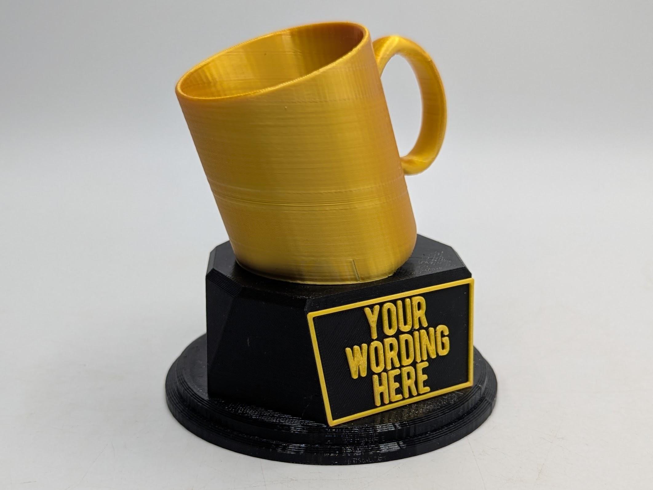 Personalised Mug Trophy, Tea Award Trophy, Coffee Award Trophy, Biggest Tea Drinker Trophy, Biggest Coffee Drinker Trophy, You Mug Trophy