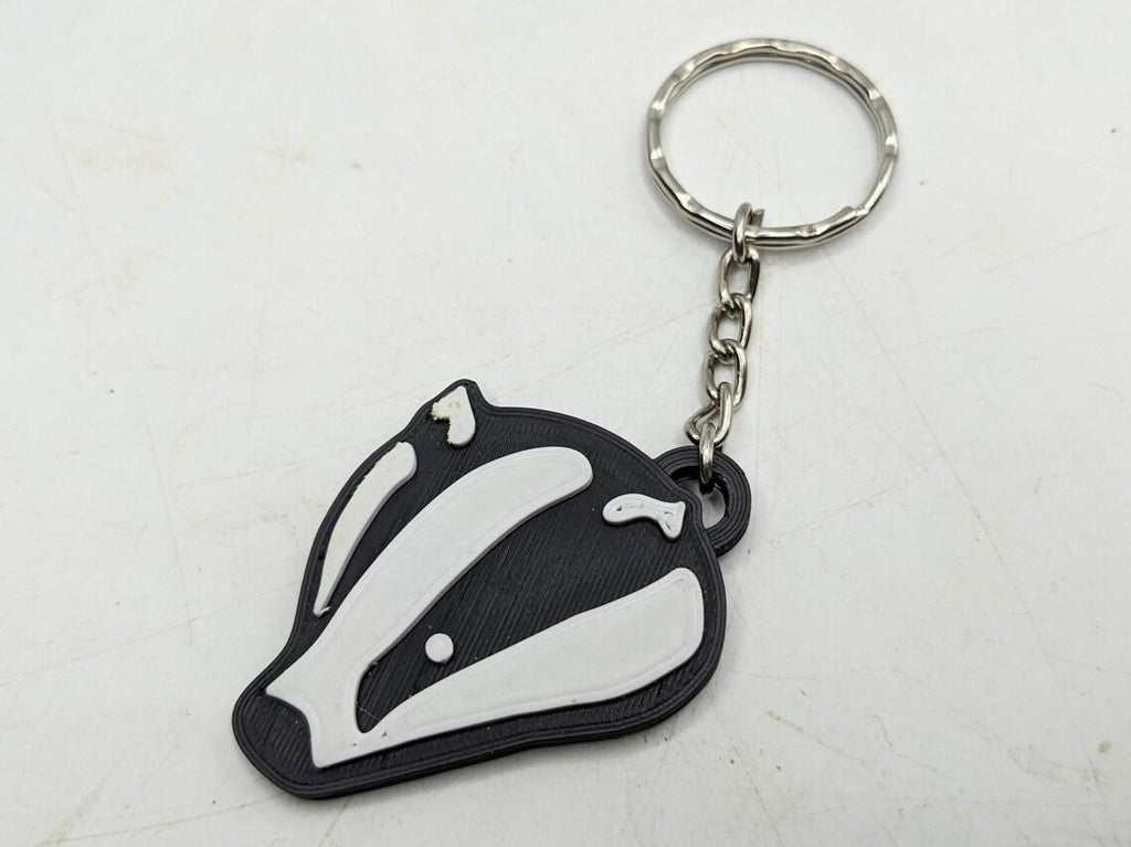Badger Keyring / Badgers Head Key Chain / Badger Bag Tag Charm / Wildlife Keyring / Under 5 pound / Badger Keychain / Badger Gift / Badgers