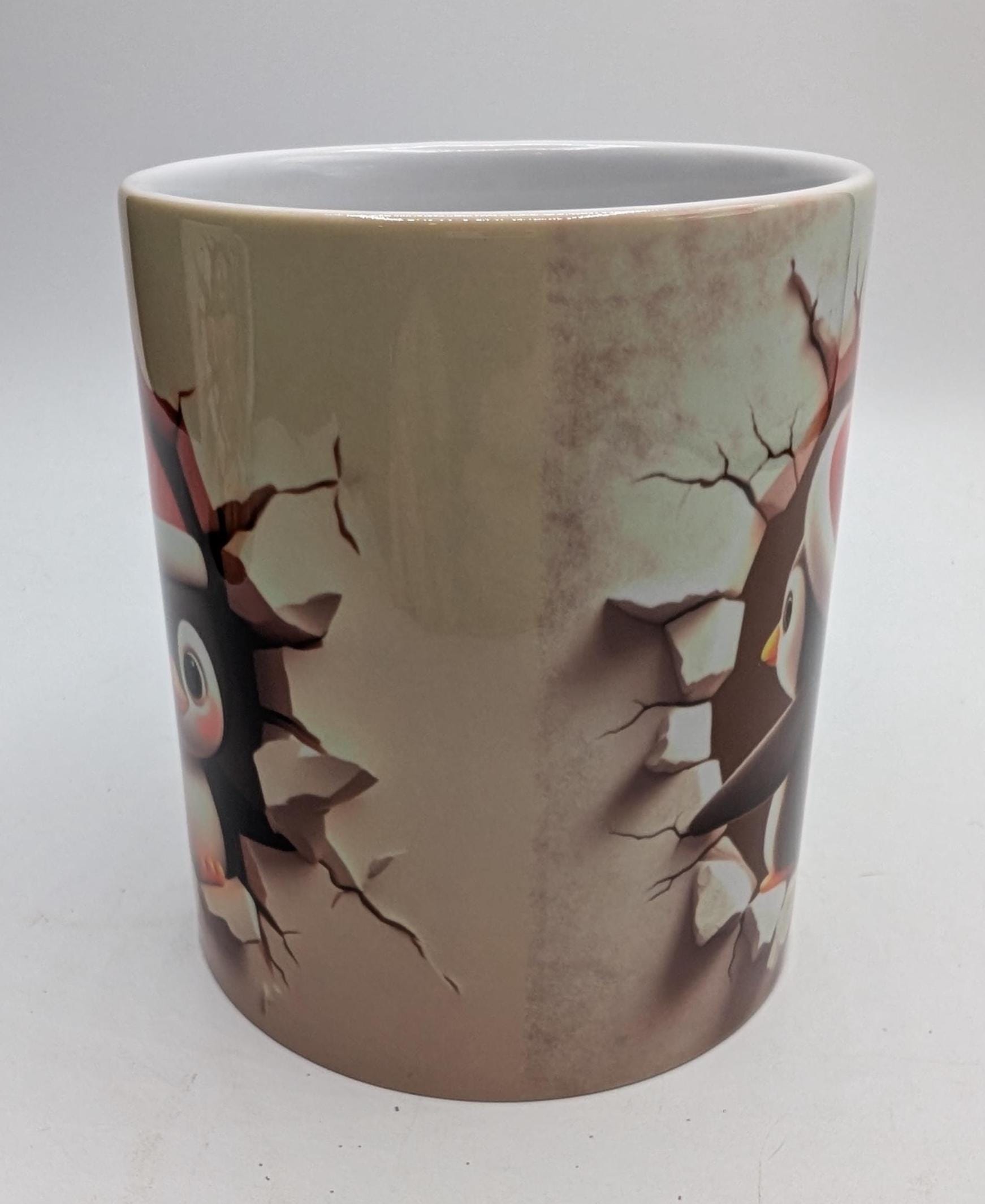 Christmas Reindeer 3D Mug, Funny Penguin Mug, Christmas Hot Chocolate Mug, Reindeer Christmas Gift, Gift For Her, Gift for Him, Reindeer Mug