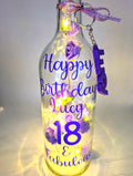 Personalised Light up Bottle, Milestone Birthday, 18th Birthday, 21st Birthday, 30th Birthday, 40th Birthday, 50th Birthday, For Her Gift