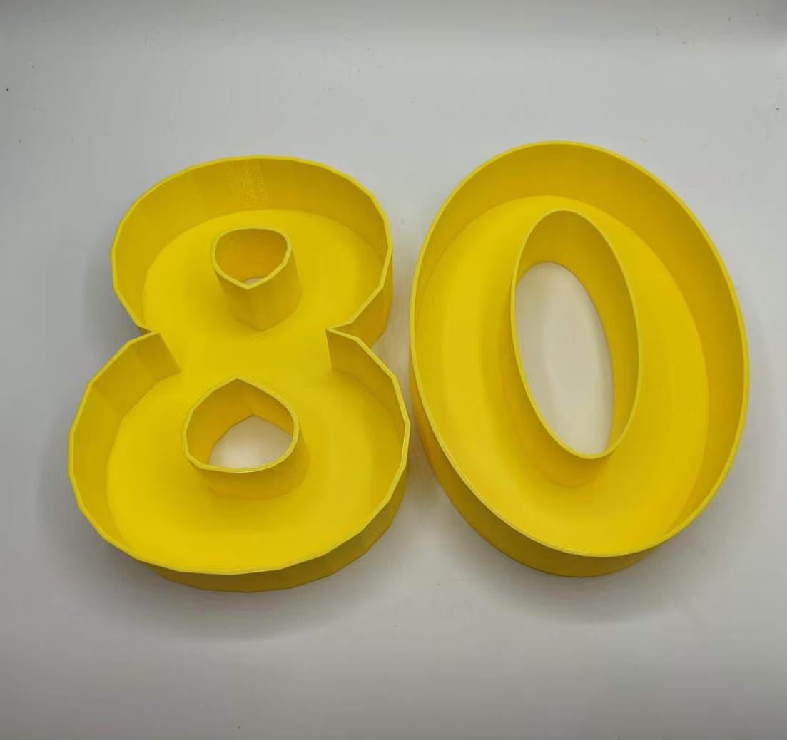 80th Birthday Cake Decoration, Large Numbers (8.5") for Sweet filling Birthday Cake Alternative, Birthday Party Display, 80th Birthday Decor
