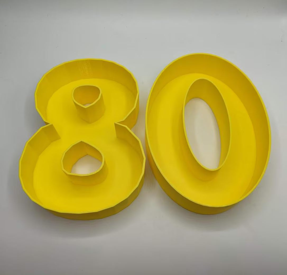 80th Birthday Cake Decoration, Large Numbers (8.5") for Sweet filling Birthday Cake Alternative, Birthday Party Display, 80th Birthday Decor