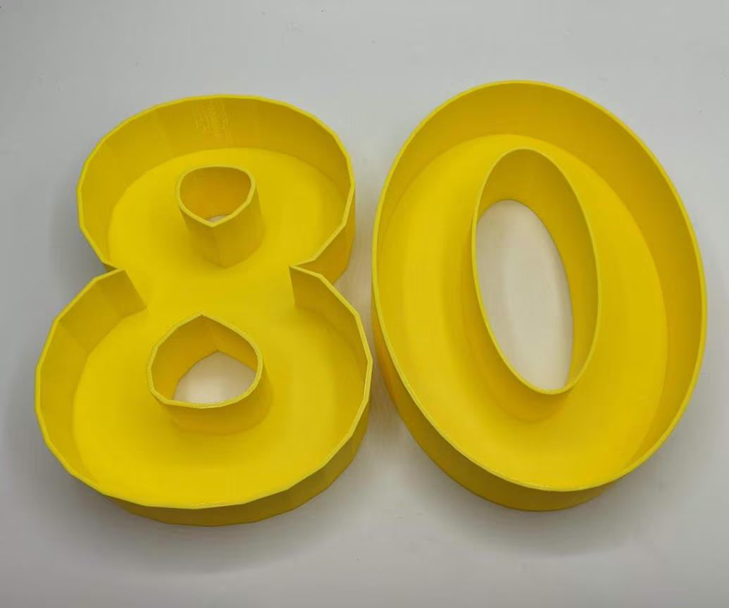 80th Birthday Cake Decoration, Large Numbers (8.5") for Sweet filling Birthday Cake Alternative, Birthday Party Display, 80th Birthday Decor