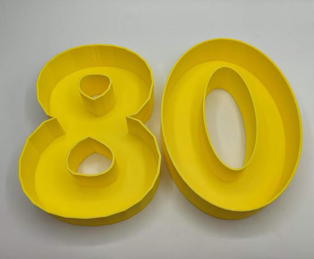 80th Birthday Cake Decoration, Large Numbers (8.5") for Sweet filling Birthday Cake Alternative, Birthday Party Display, 80th Birthday Decor
