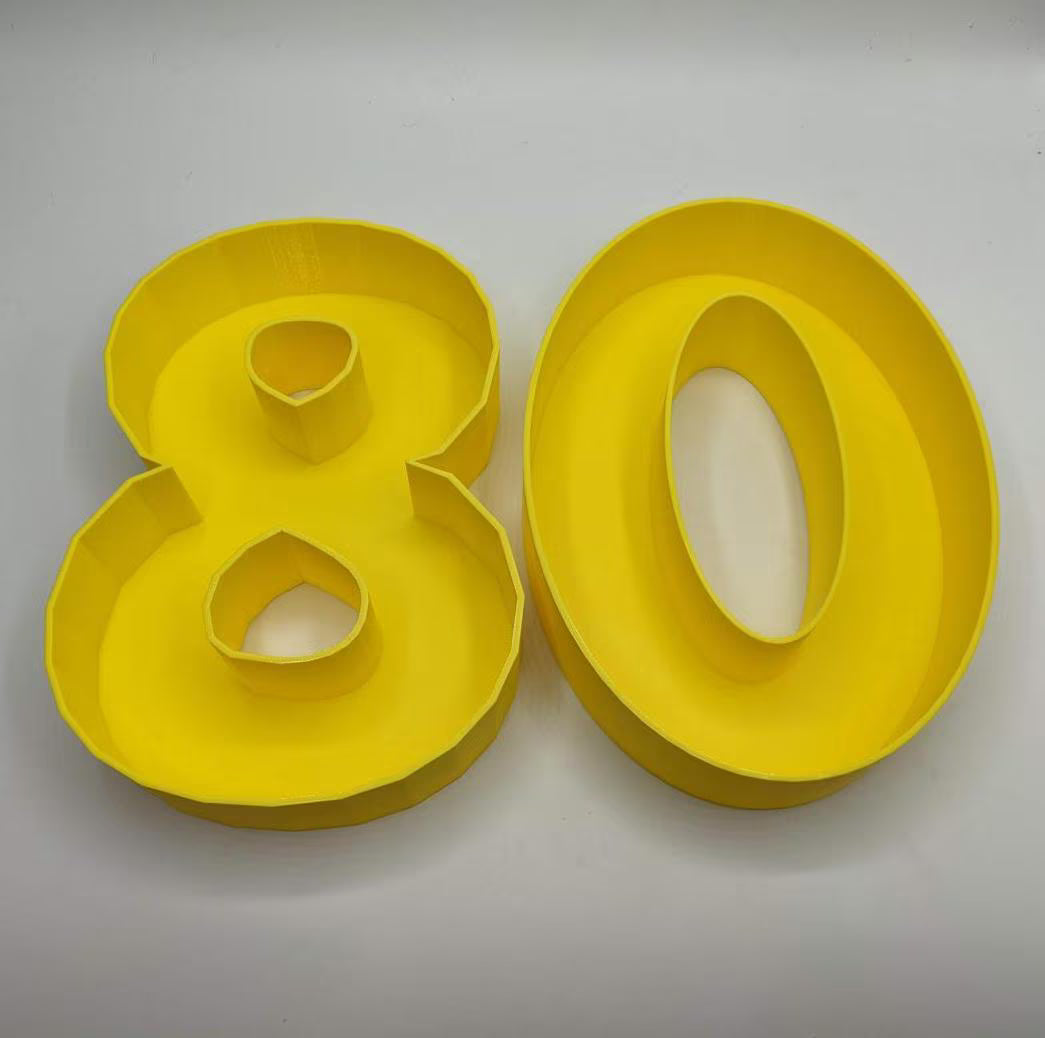 80th Birthday Cake Decoration, Large Numbers (8.5") for Sweet filling Birthday Cake Alternative, Birthday Party Display, 80th Birthday Decor
