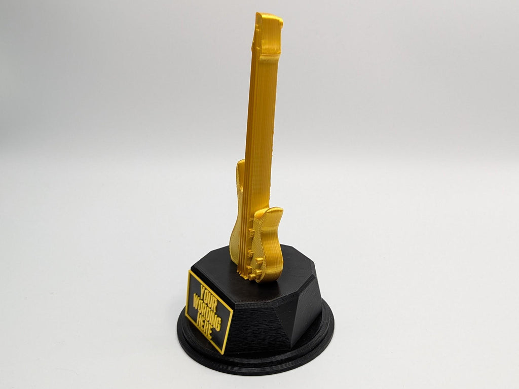 Personalised Bass Guitar Trophy, Guitar Trophy, Guitarist Award, Music Teacher Award,  Custom Trophy Gift, Guitar Player Gift, Guitarist