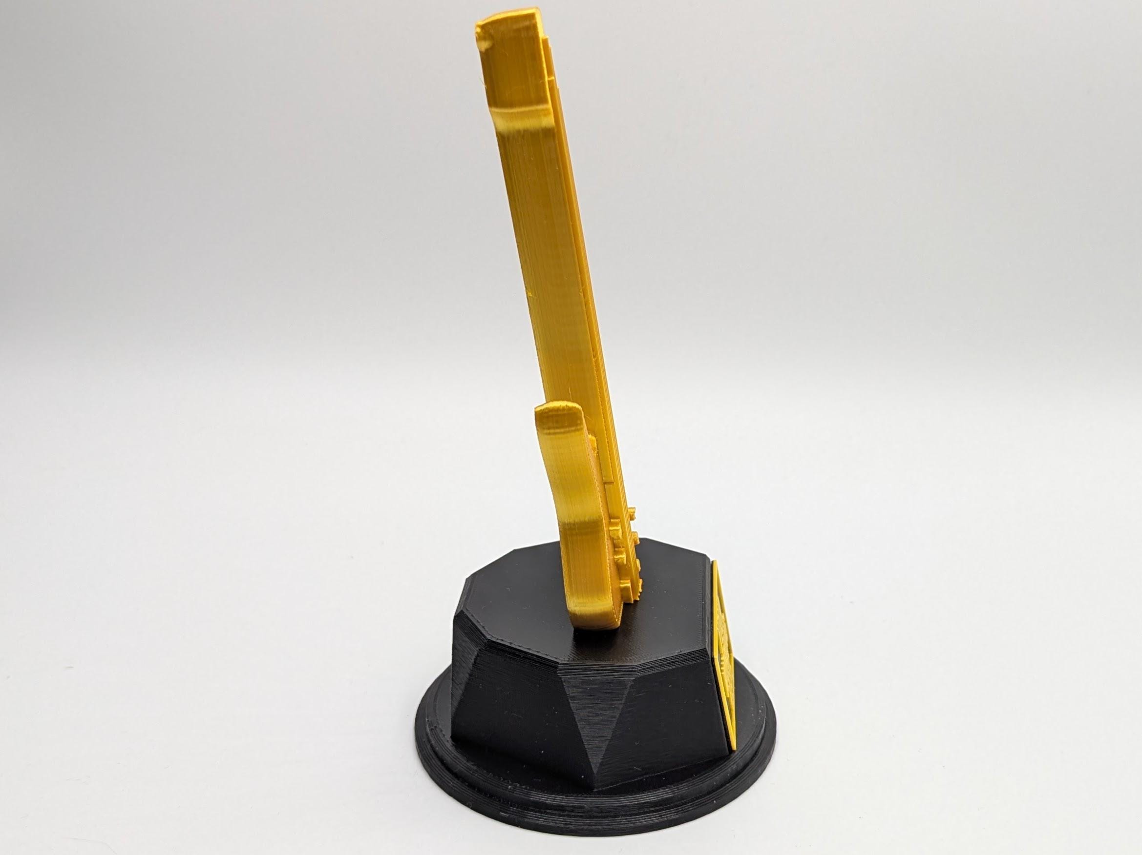 Personalised Bass Guitar Trophy, Guitar Trophy, Guitarist Award, Music Teacher Award,  Custom Trophy Gift, Guitar Player Gift, Guitarist