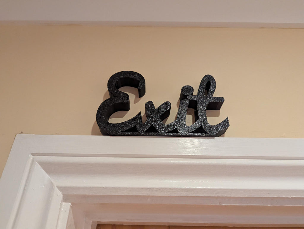 Exit Door Sign, Exit Door Sign, Door Topper, Custom Door Sign, Goodbye Wall Sign, Above Door Sign, Quirky Door Sign, Leave Sign, Shelf