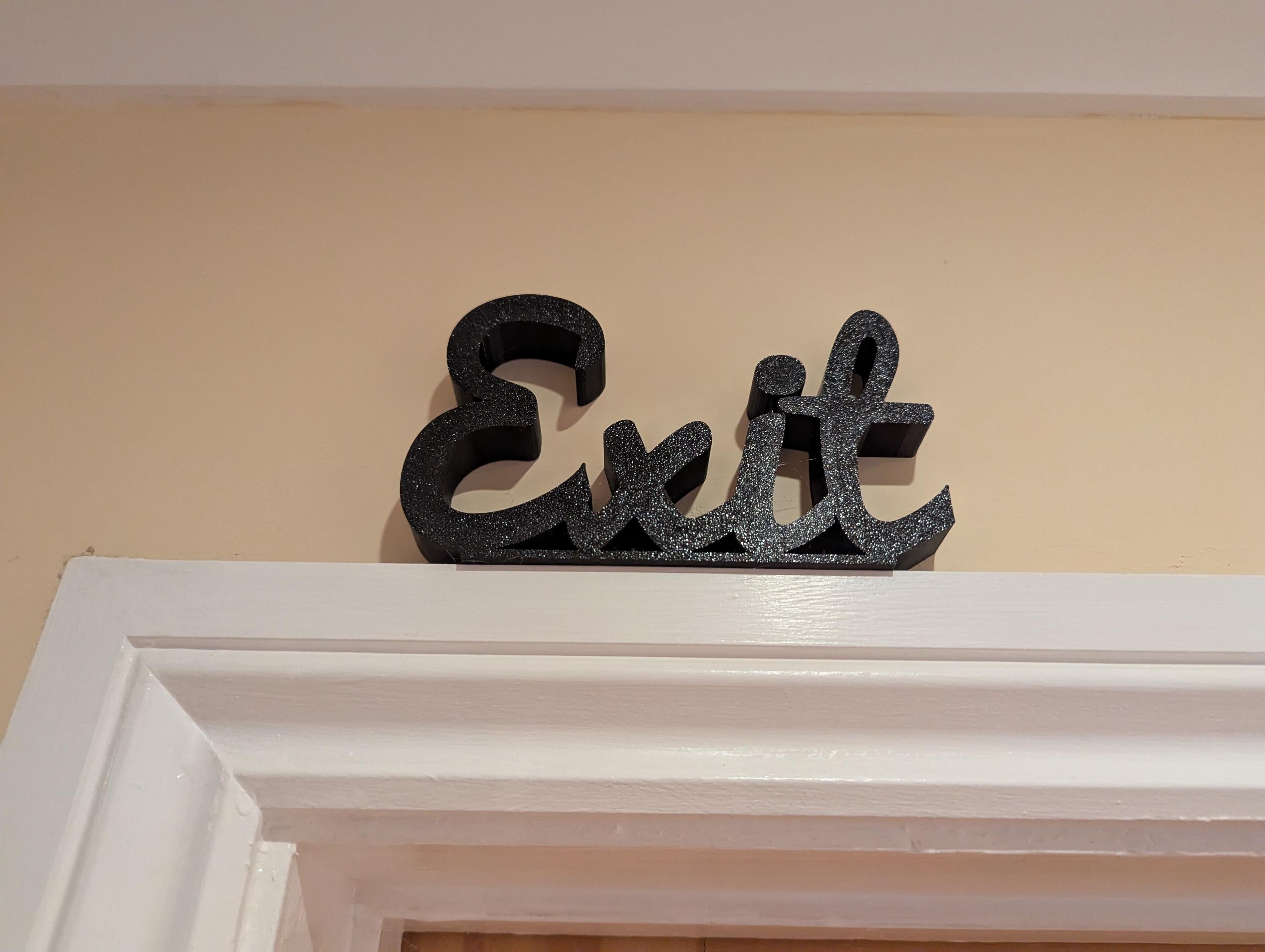 Exit Door Sign, Exit Door Sign, Door Topper, Custom Door Sign, Goodbye Wall Sign, Above Door Sign, Quirky Door Sign, Leave Sign, Shelf