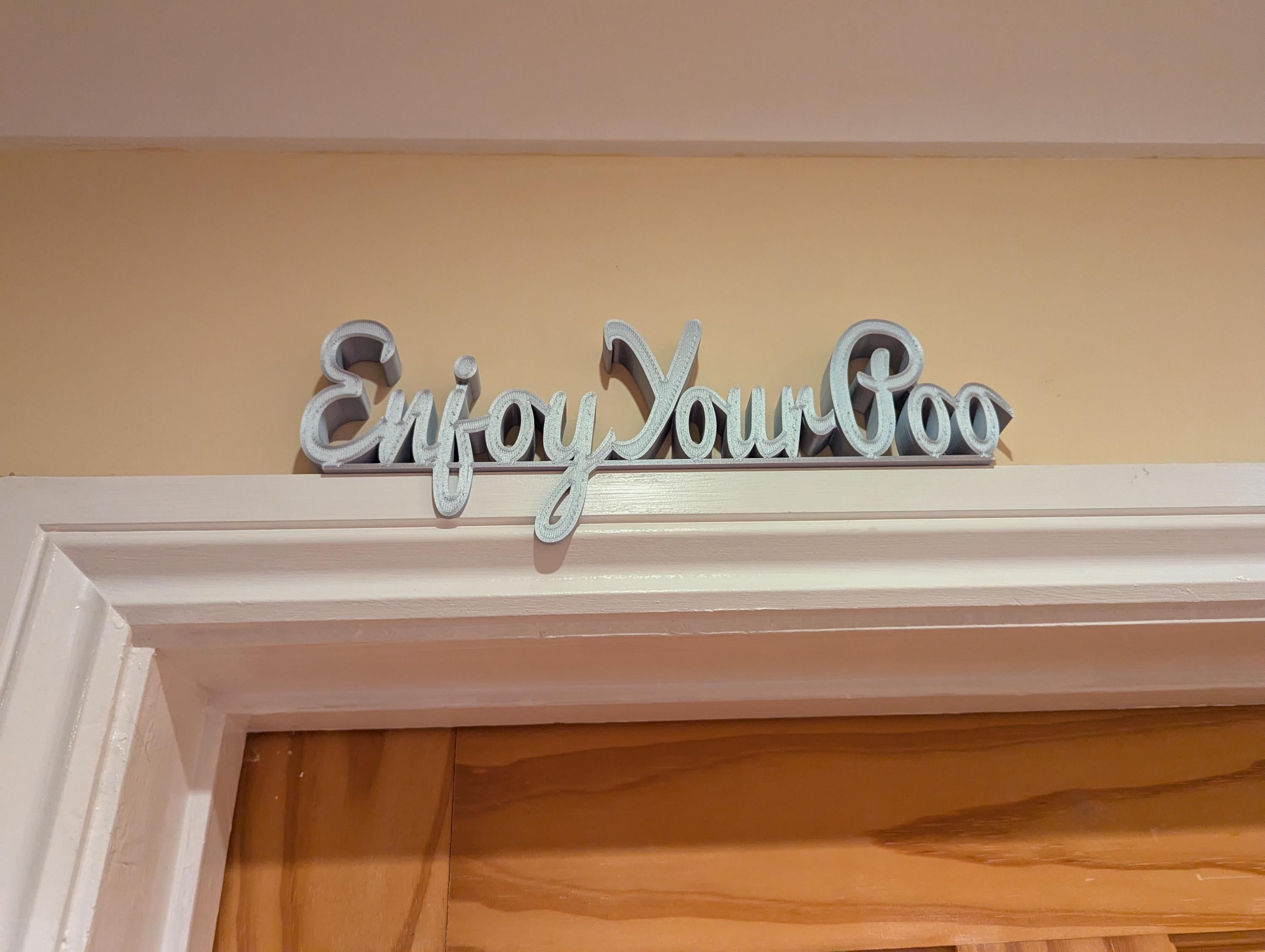 Enjoy Your Poo Door Sign, Toilet Door Topper, Toilet Door Sign, Bathroom Door Sign, Custom Door Sign, Restroom Door Sign, Quirky Door Sign