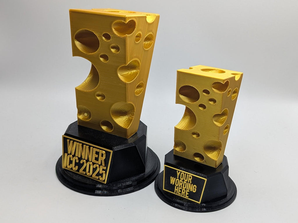Personalised Cheese Trophy, Cheesy Award, Secret Santa Cheese Lover, Cheesy Jokes Trophy, Cheesiest Dad Jokes Award, Cheesy Office Trophy