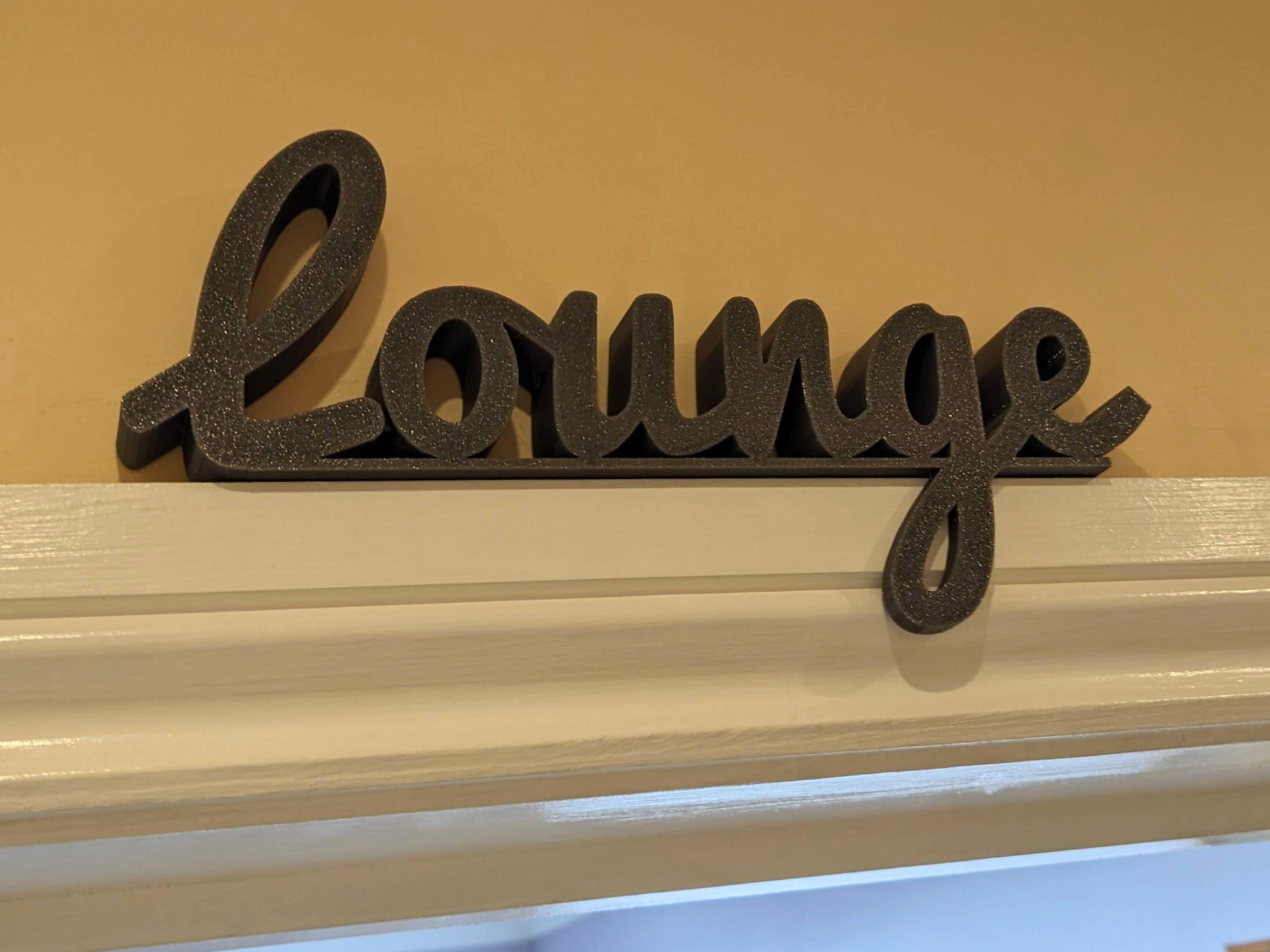 Lounge Door Sign, Home Lounge Door Sign, Room Door Sign, Door Topper, Custom Door Sign, Lounge Sign, Front Room Door Sign, Living Room Sign