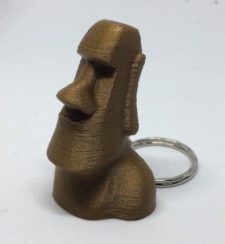 Moai Statue Head Keyring / Easter Island Keyring / Moai Shape Keyring / Statue Head Keyring / Statue Head Bag Tag / Moai Shape Bag Tag