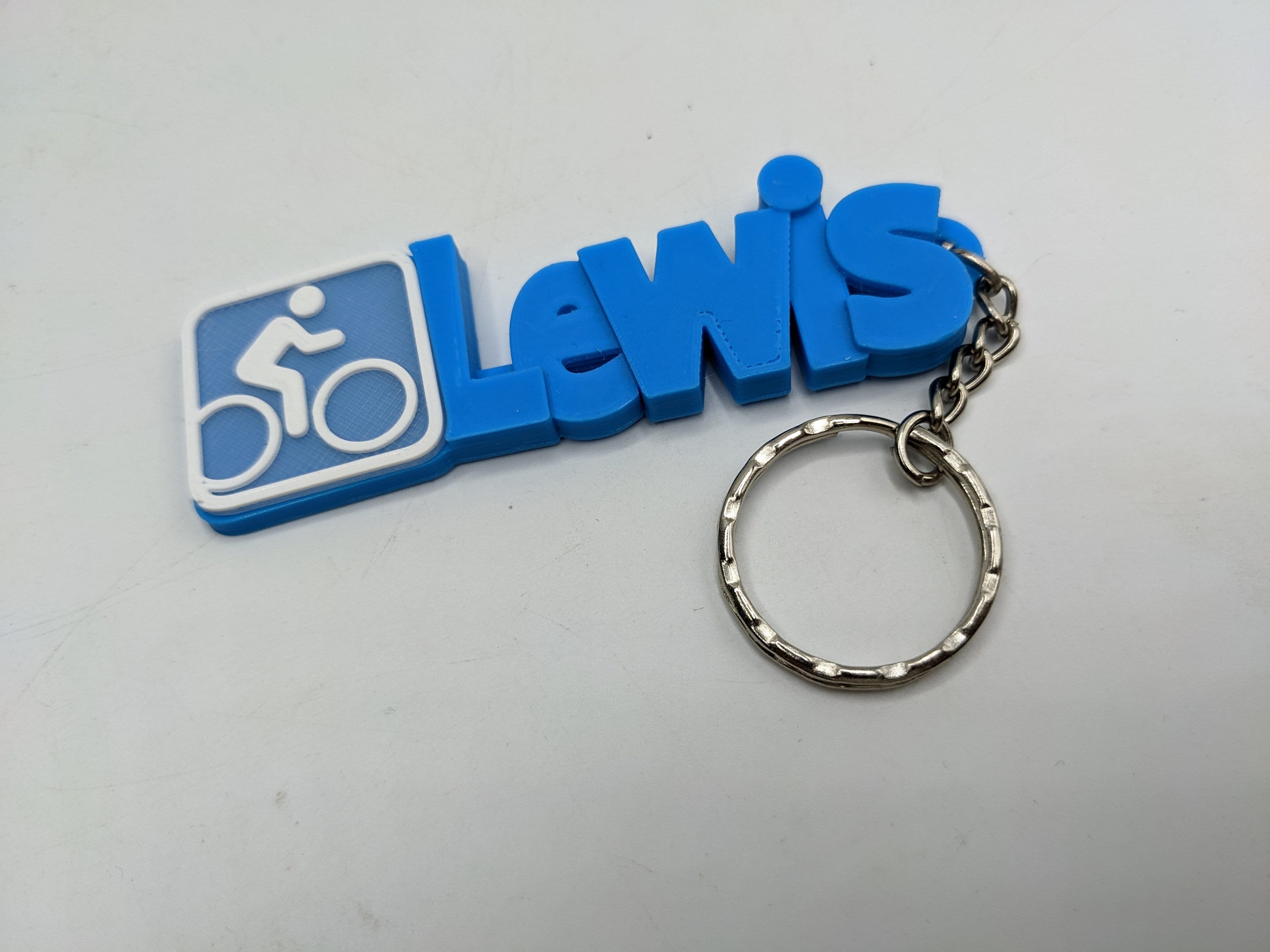 Personalised Cycling Keyring, Cycling Bag Tag, Gift for a Cycler, Cycling Keyring Gift, Cycling Gift, Biker Keyring, Mountain Biker Keyring