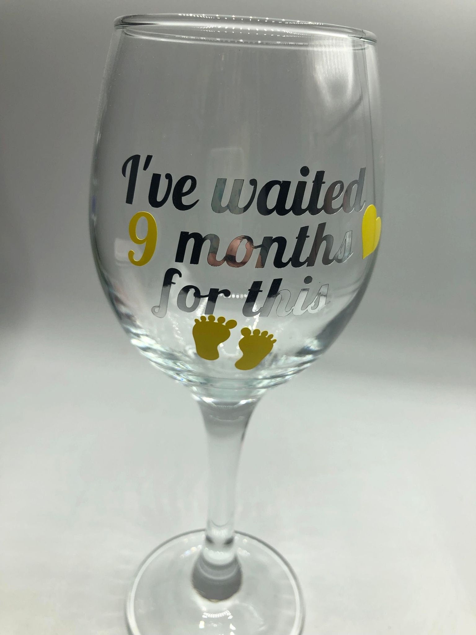 Baby Shower Gift for Mum / Pregnancy Gift for Mum / Gift for New Mum / Gift for New Mummy / I've Waited 9 Months For This Glass Gift