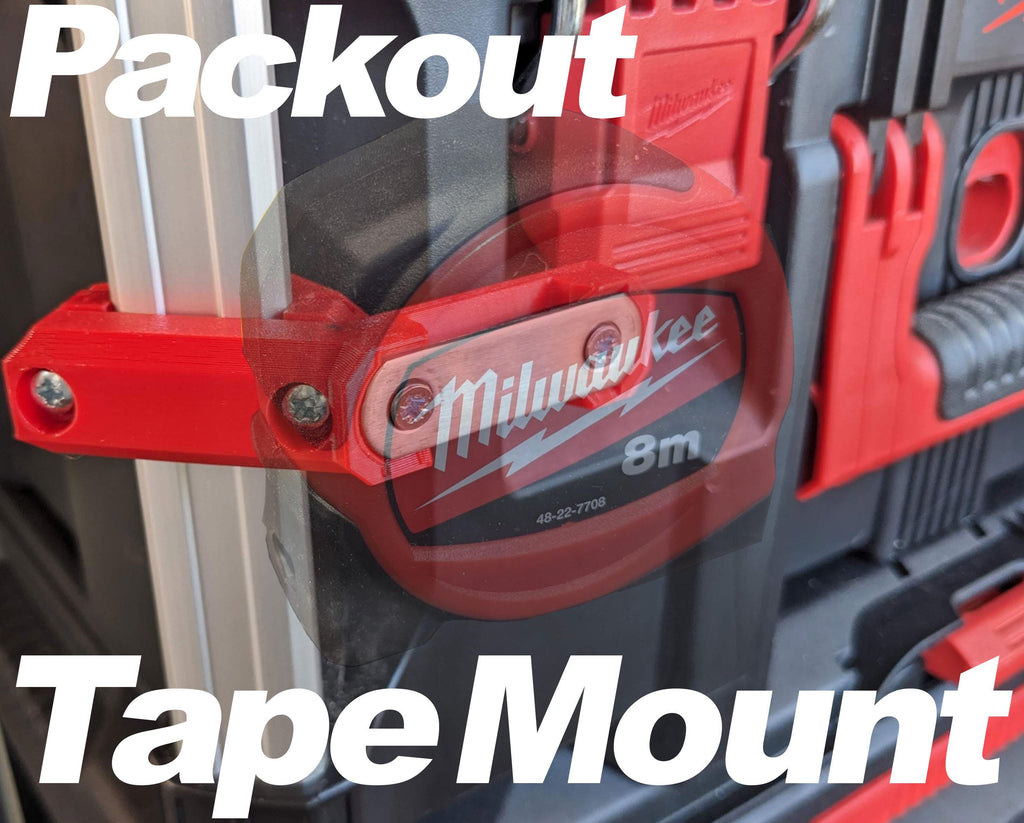 Tape Measure Holder / Mount for Milwaukee Packout Corner Rail System / Tape Measure Mount for Milwaukee Packout Corner Rail System / Mount