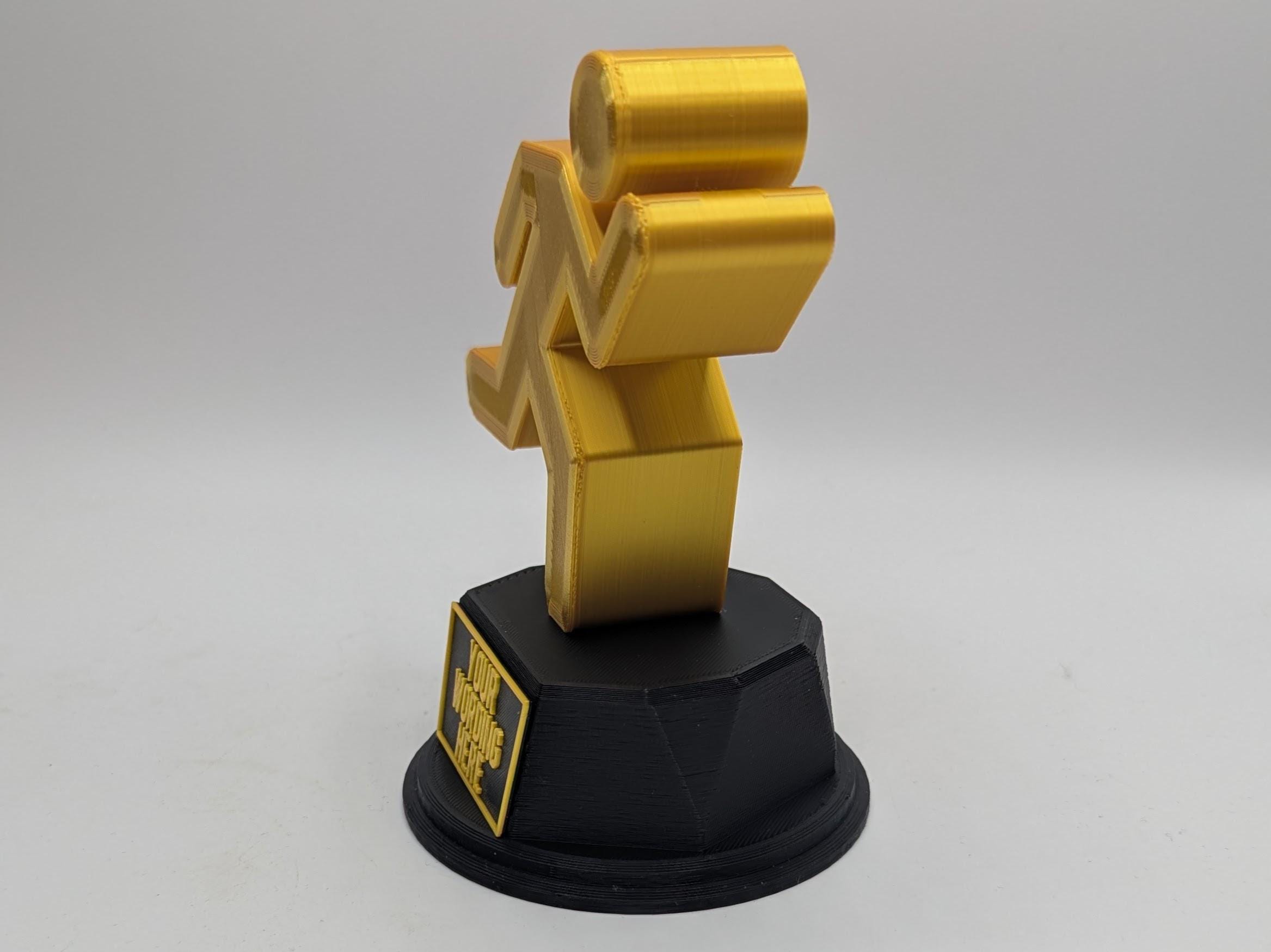 Personalised Running Trophy, Runner Trophy, Weekly Running Gift, Running Award, Custom Running Award, Running Shaped Gift, Group Runner Gift