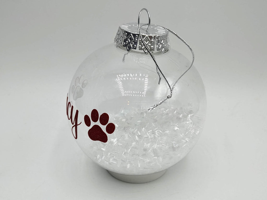 Personalised Pet Paw Bauble / Paw Print / Pet Memorial Bauble / Pet Personalised Decoration / Dog Bauble / Personalised Christmas Gift / Cat