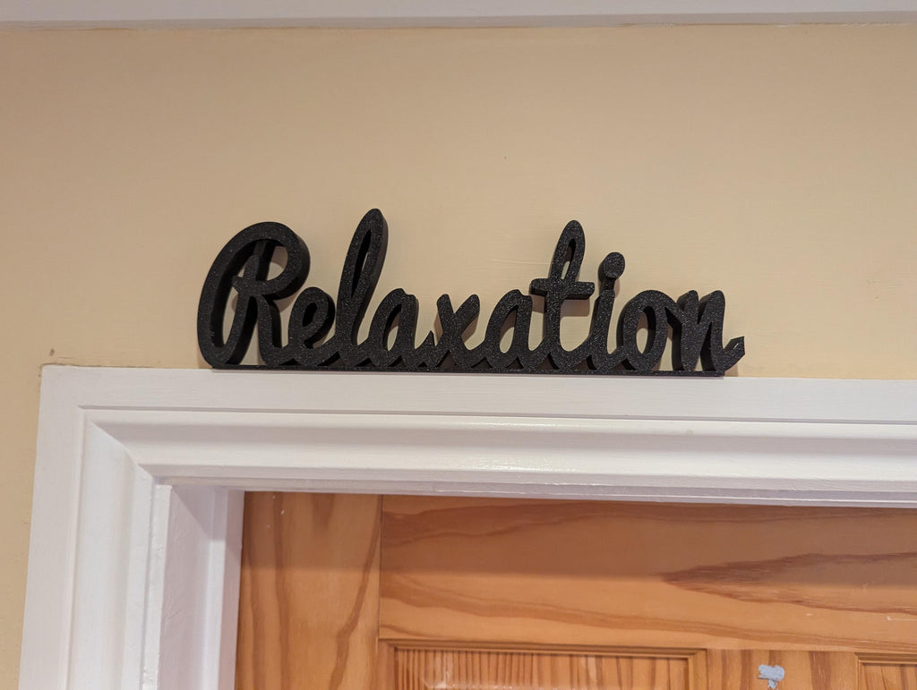 Relaxation Door Sign, Room Door Sign, Custom Door Sign, Door Topper, Home Decor, Spare Room Sign, Relaxation Door Frame Art, Relaxation Room