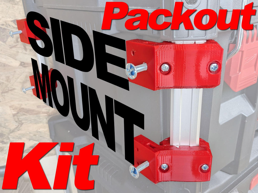 Universal Milwaukee Packout Side / Rear Mounting Corner Rail Set + Hardware Kit / Milwaukee Packout Side / Milwaukee Storage Packout Side