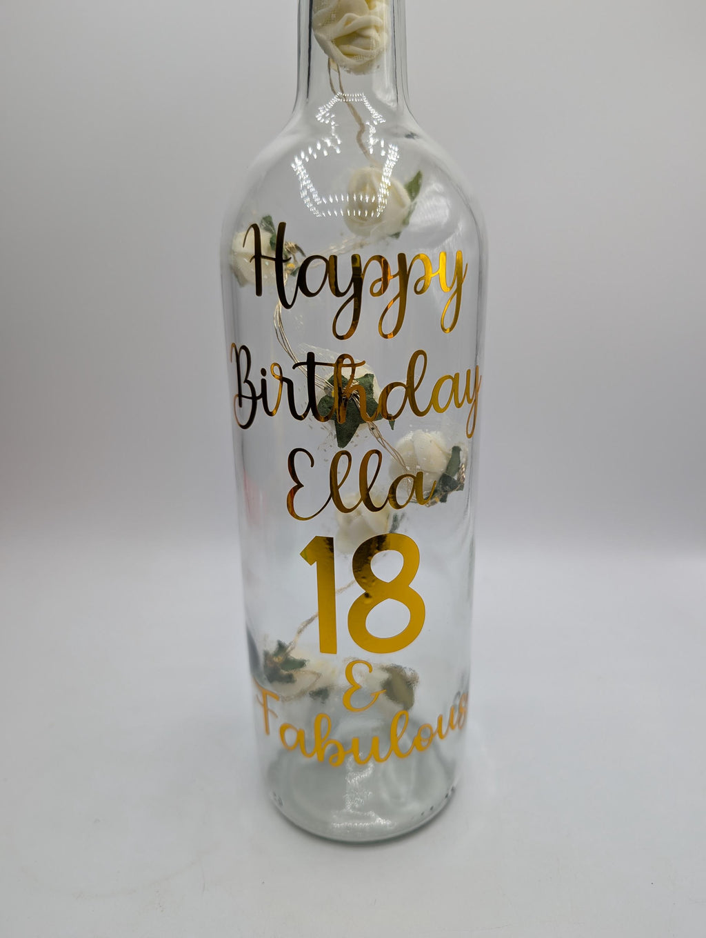 Personalised 18th Birthday Gift, 18th Light up Bottle, 18th Birthday For Her, Special 18th Gift, Milestone Birthday, 18 Birthday Present