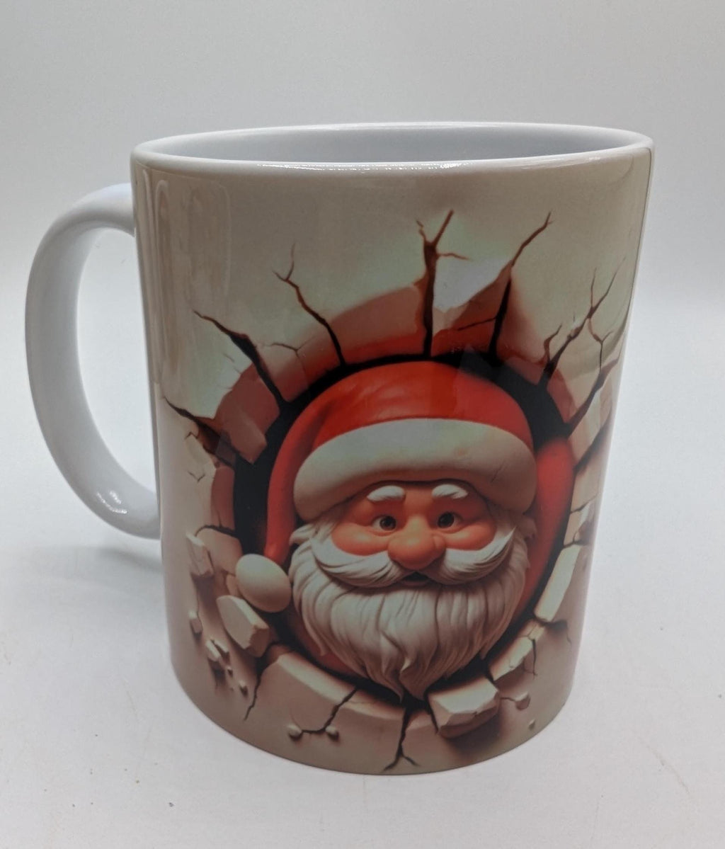 Christmas Santa 3D Mug, Funny  Santa Mug, Christmas Hot Chocolate Mug, Father Christmas Gift, Gift For Her, Gift for Him, Santa Mug Gift