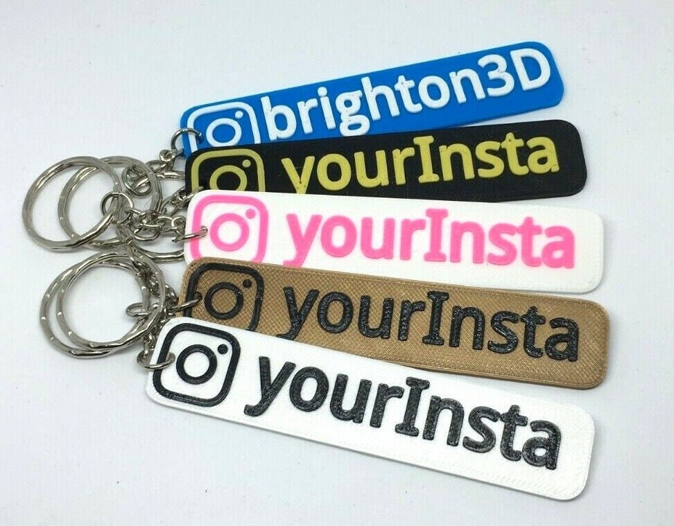 Instagram Personalised Keyring / Instagrammer Username Merch / Instagram Keyring / Instagram User / Social Media Personalised Keyring / Gift