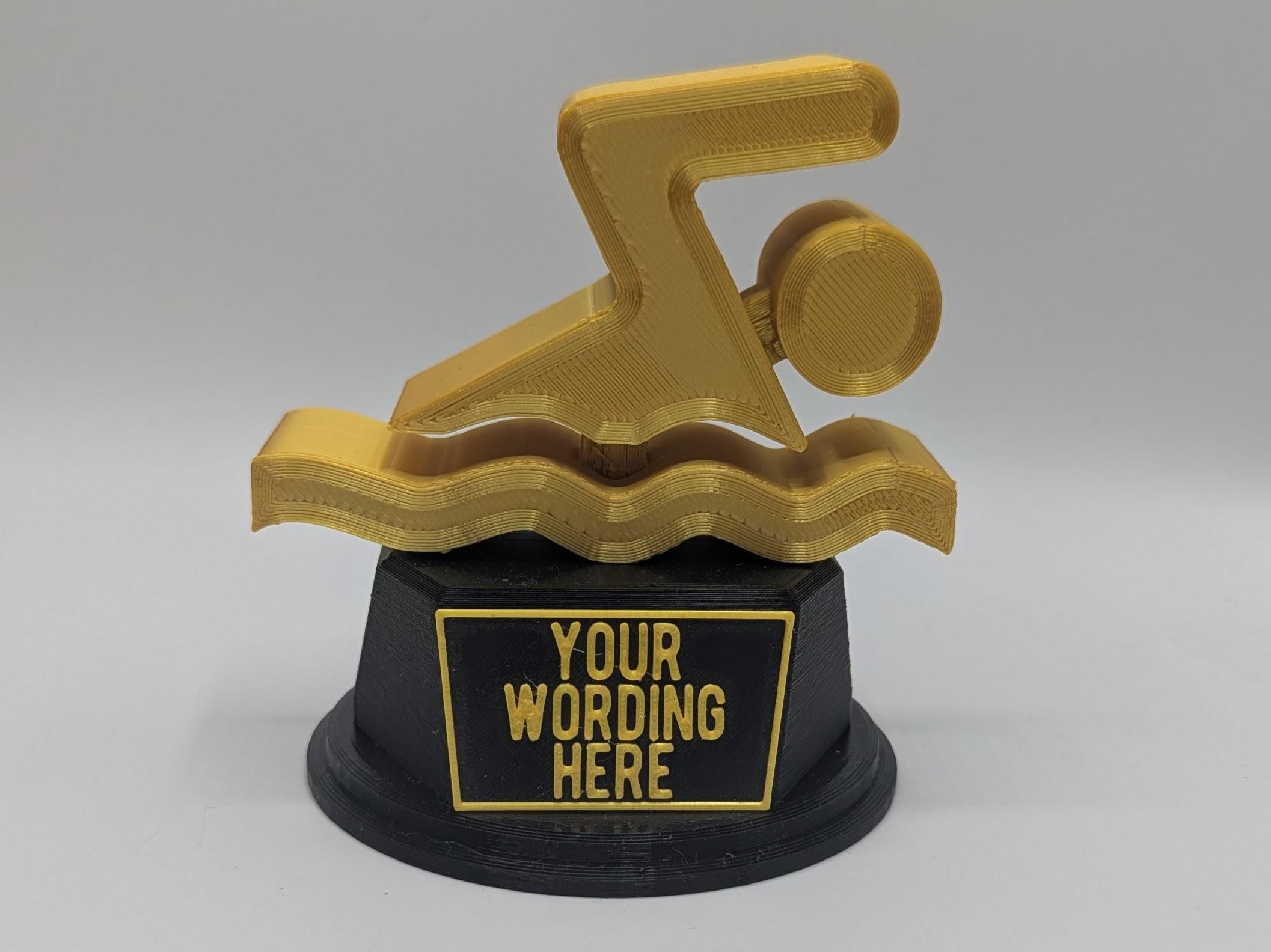 Personalised Swimming Trophy, Swimming Competition Award, Best Swimmer Trophy, Custom Swimming Trophy, Best Swimmer Award, Swimming Trophy