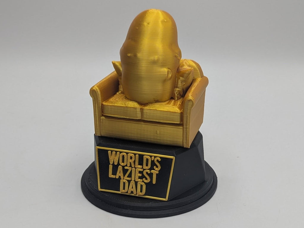 Worlds Laziest Dad Trophy, Dad Couch Potato Award, Personalised Couch Potato Trophy, Potato Trophy, Custom Trophy Gift, Dad Couch Potato