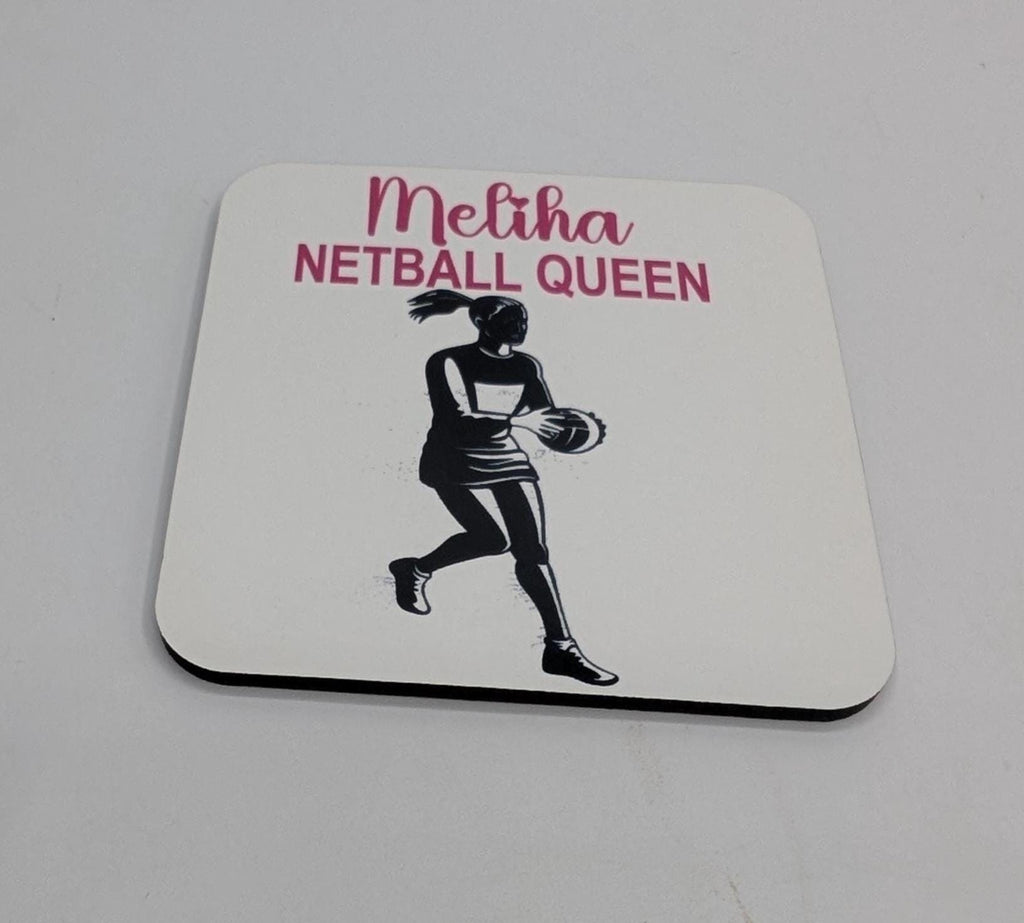 Personalised Netball Coaster, Netball Player Gift, Netball Coach Gift, Netball Team Gift, Drink Mat, Netball Stocking Filler, Netball Lover